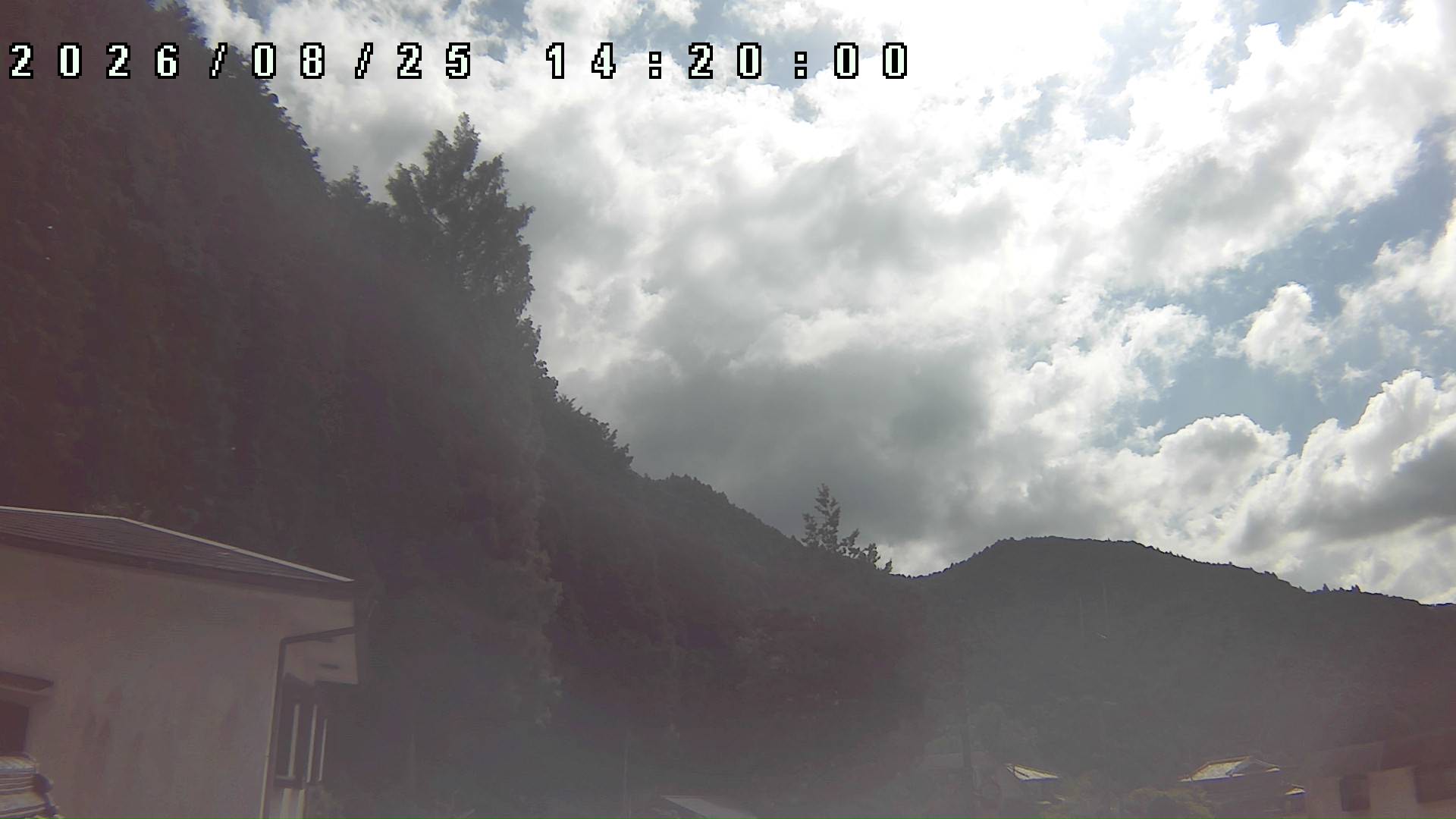 2026年8月25日 14:20ごろの金剛山登山口周辺の空