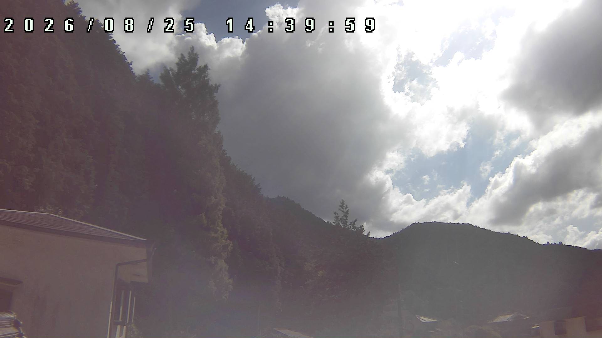 2026年8月25日 14:40ごろの金剛山登山口周辺の空