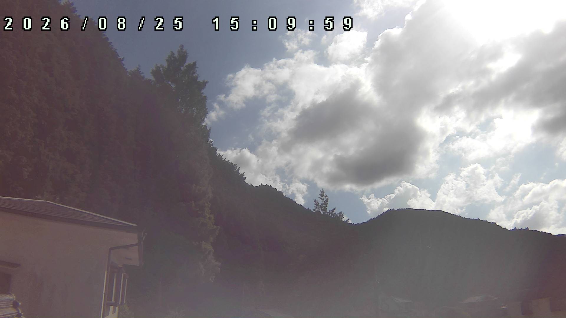 2026年8月25日 15:10ごろの金剛山登山口周辺の空