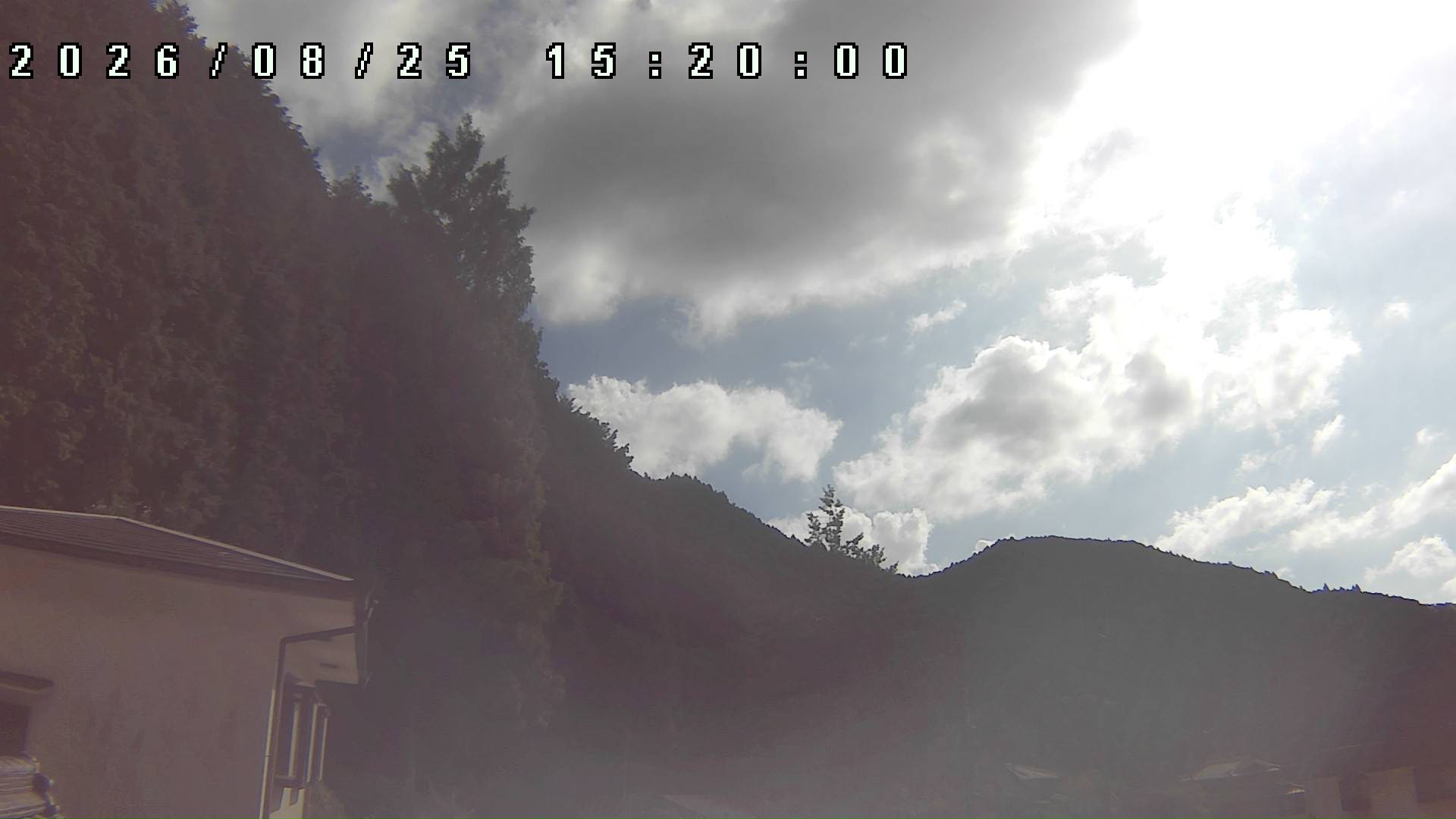 2026年8月25日 15:20ごろの金剛山登山口周辺の空