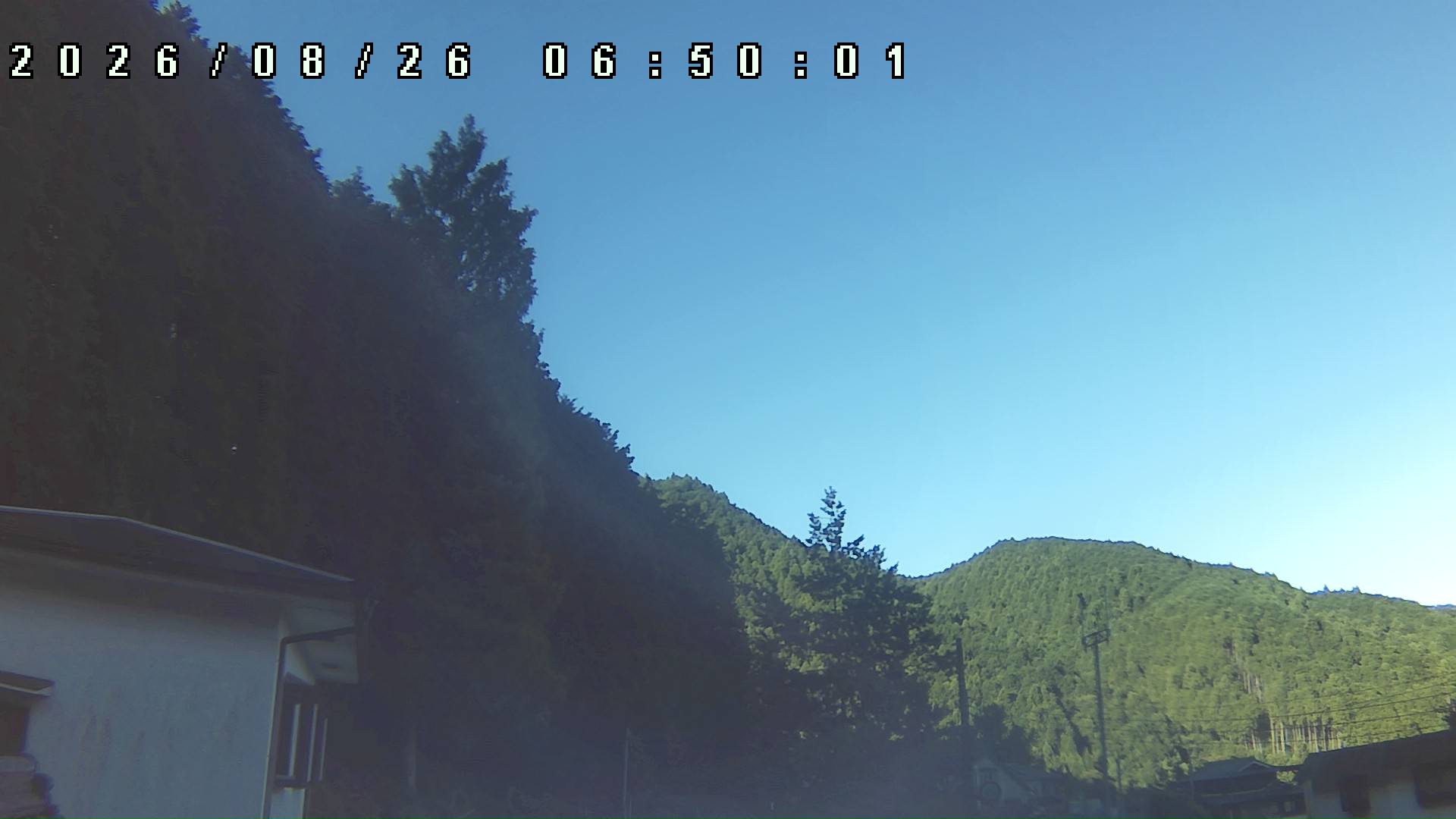 2026年8月26日 06:50ごろの金剛山登山口周辺の空