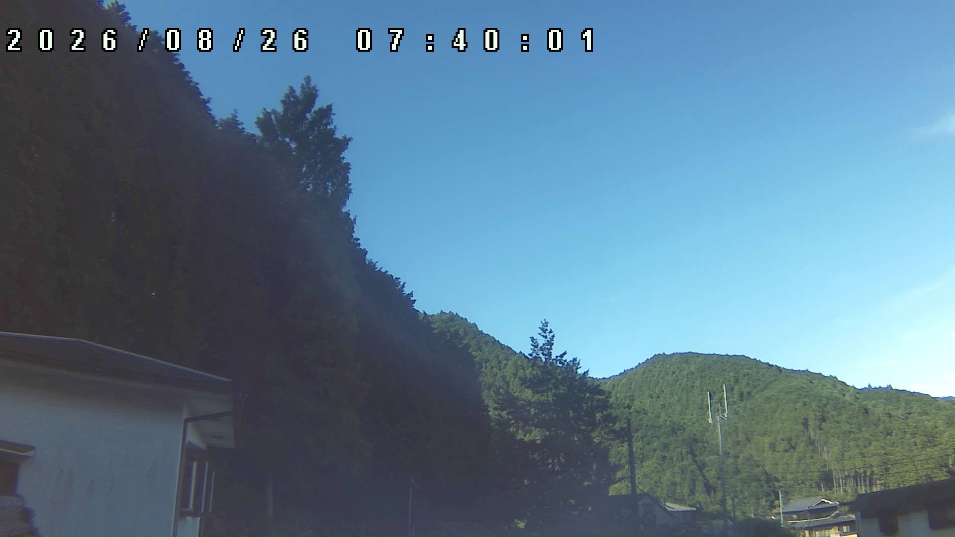2026年8月26日 07:40ごろの金剛山登山口周辺の空