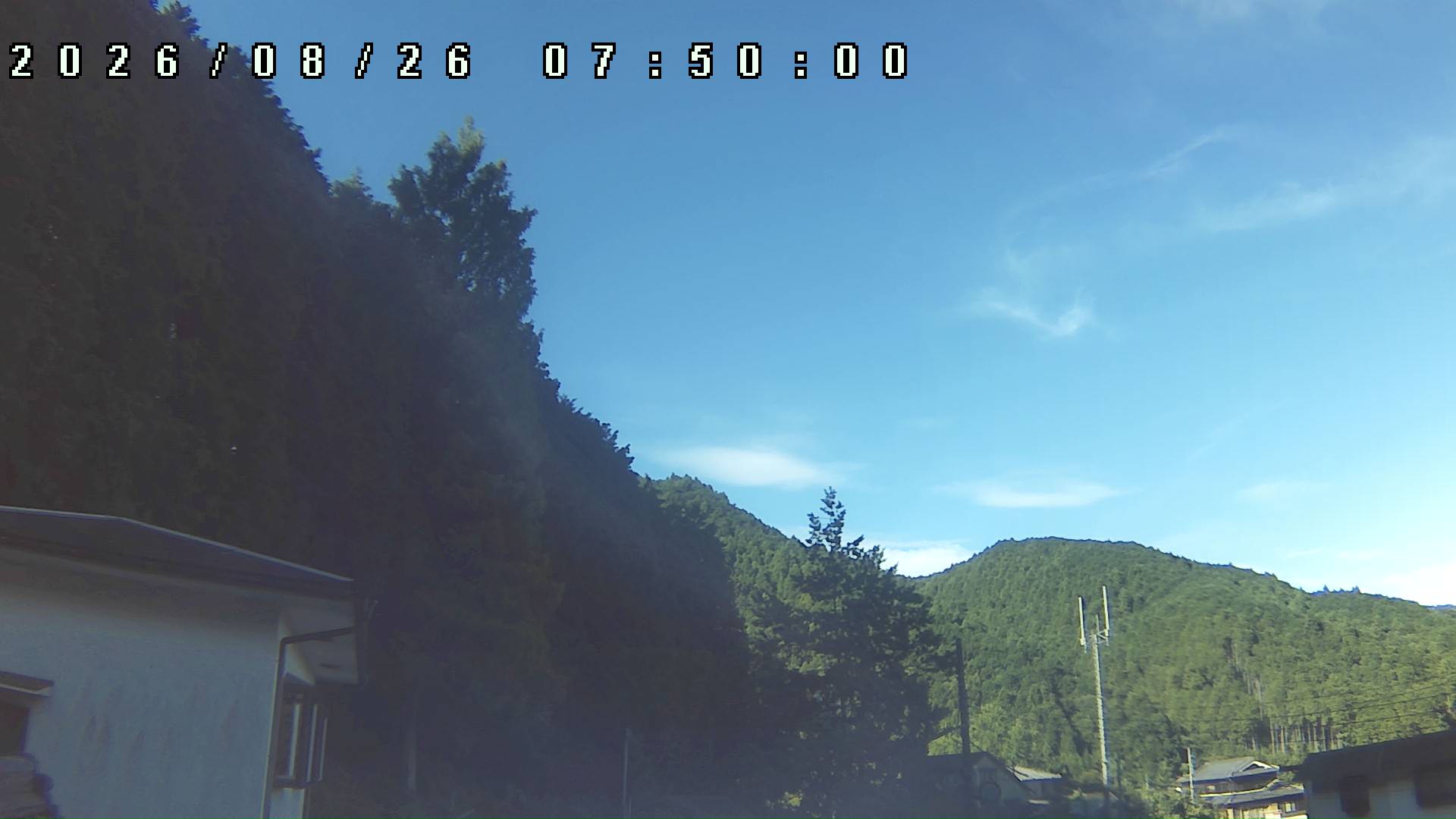 2026年8月26日 07:50ごろの金剛山登山口周辺の空