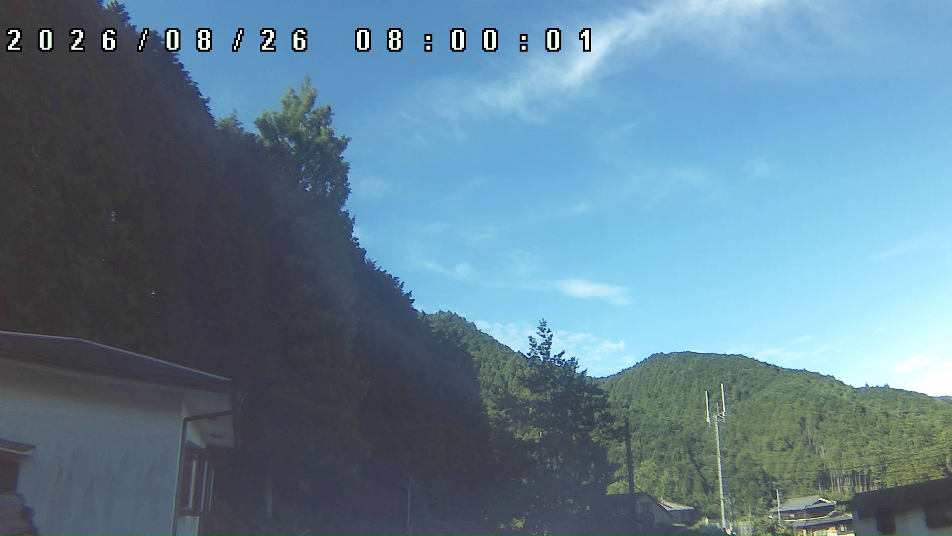 2026年8月26日 08:00ごろの金剛山登山口周辺の空