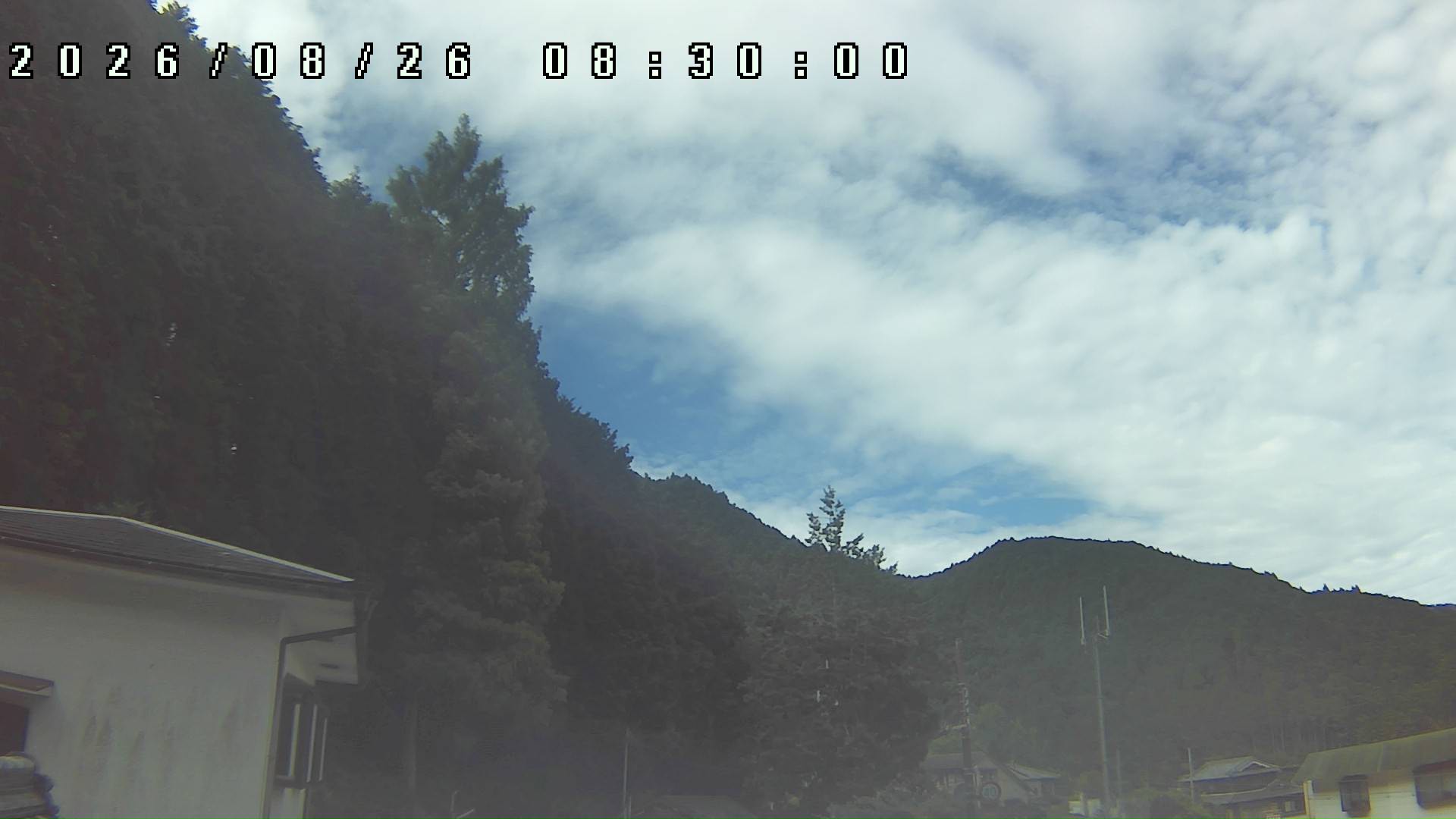 2026年8月26日 08:30ごろの金剛山登山口周辺の空