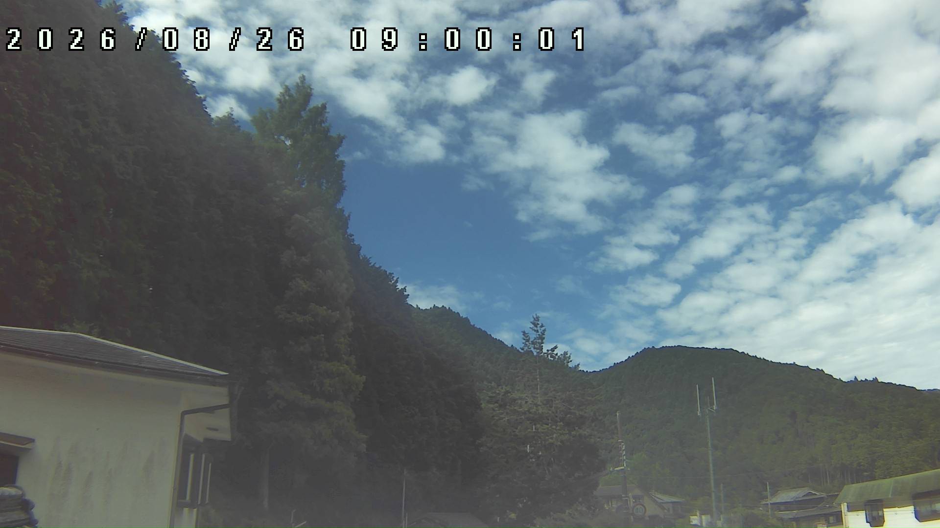 2026年8月26日 09:00ごろの金剛山登山口周辺の空