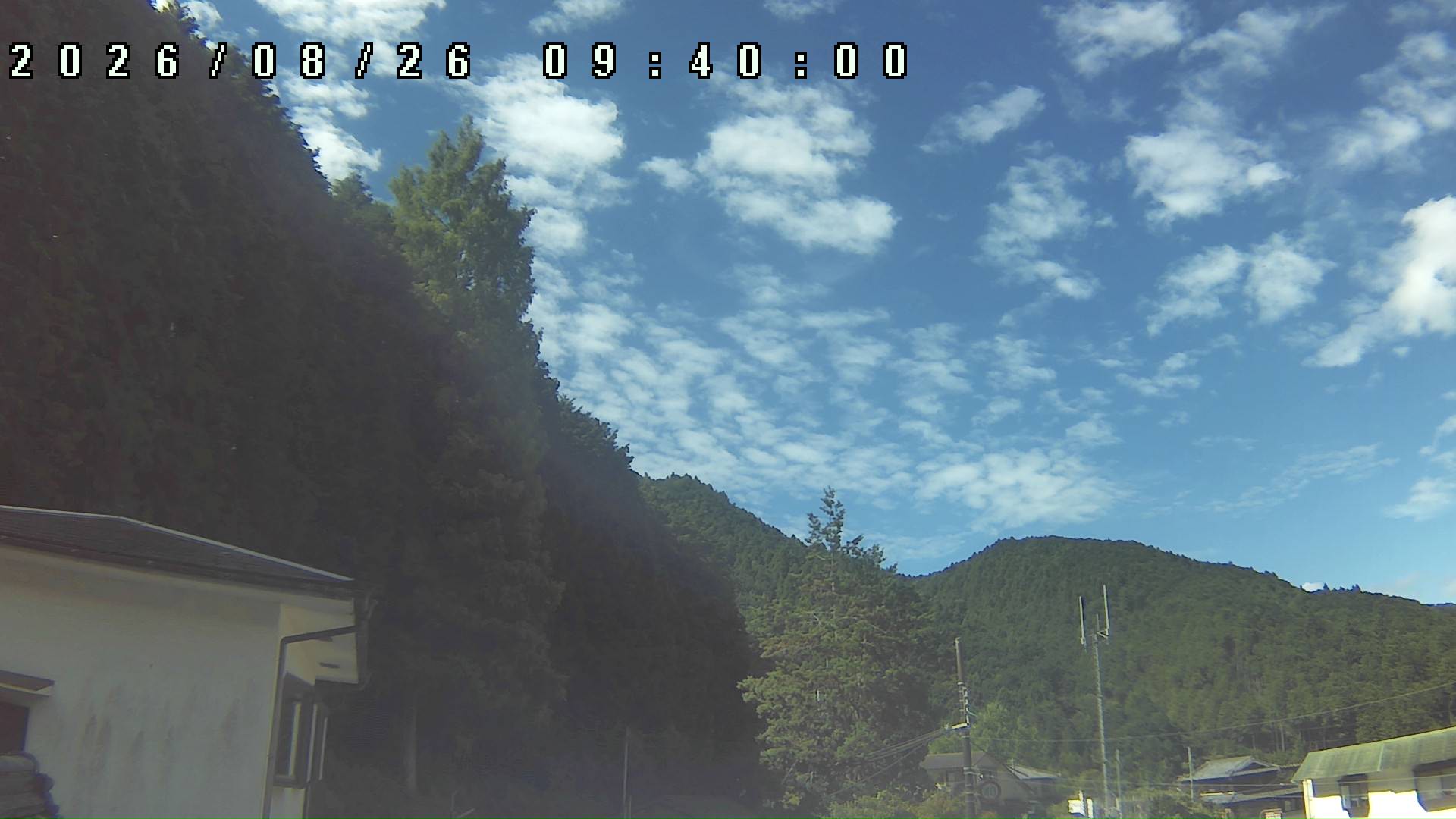 2026年8月26日 09:40ごろの金剛山登山口周辺の空