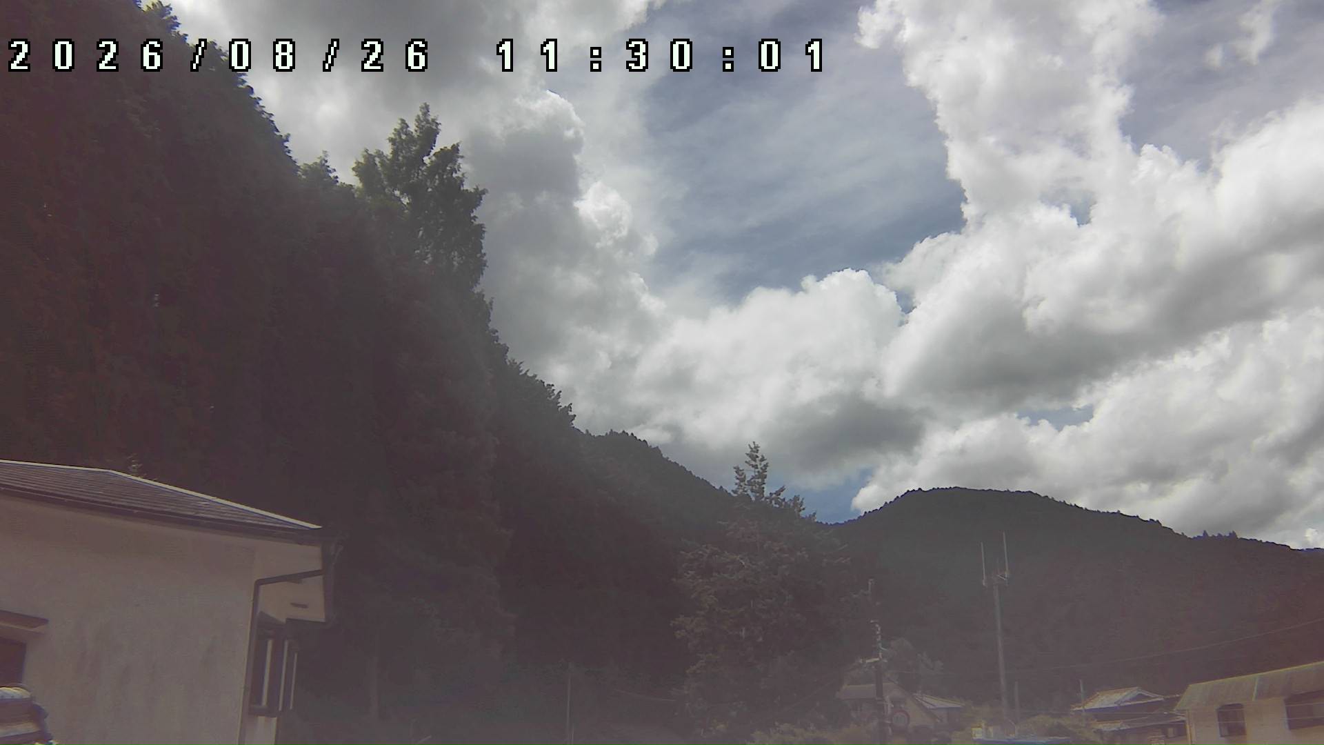 2026年8月26日 11:30ごろの金剛山登山口周辺の空