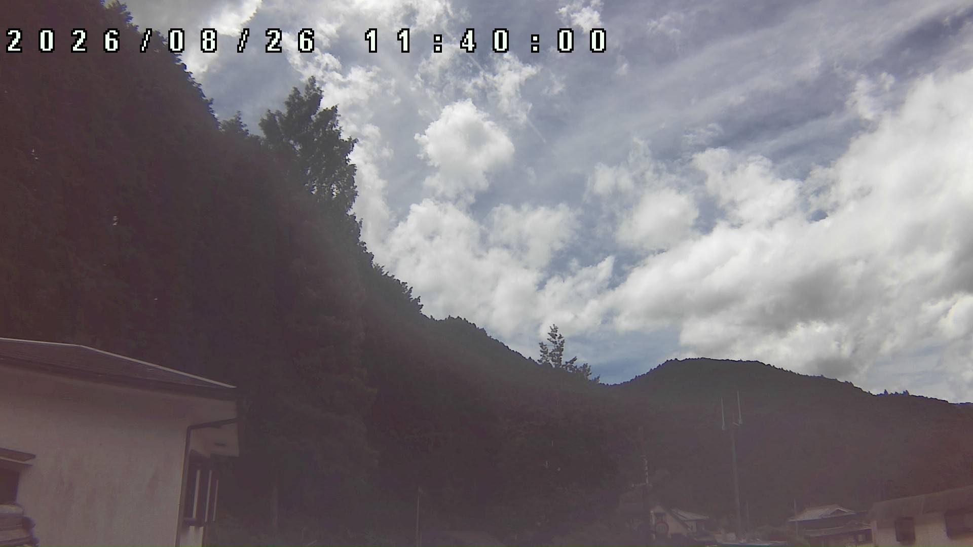 2026年8月26日 11:40ごろの金剛山登山口周辺の空