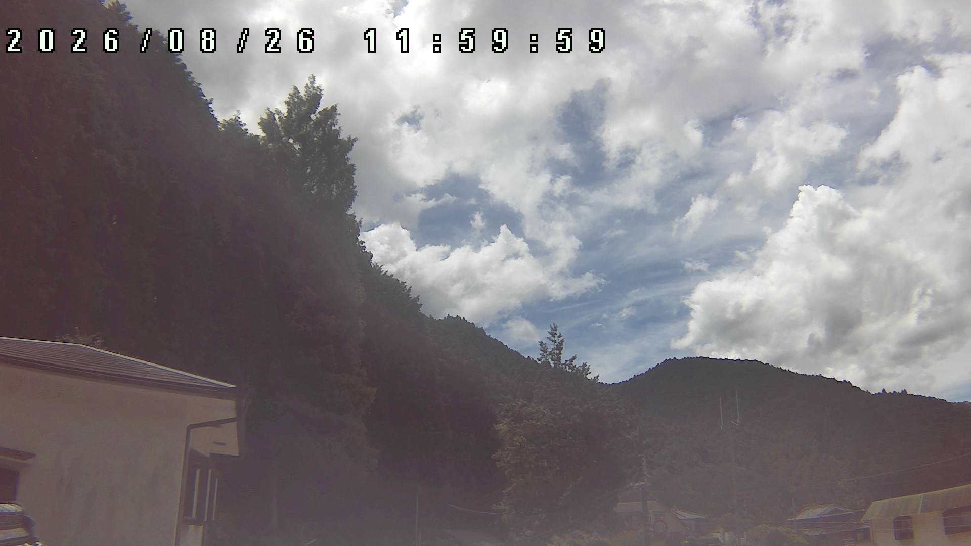 2026年8月26日 12:00ごろの金剛山登山口周辺の空