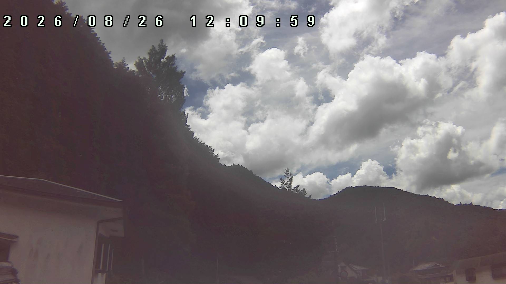 2026年8月26日 12:10ごろの金剛山登山口周辺の空