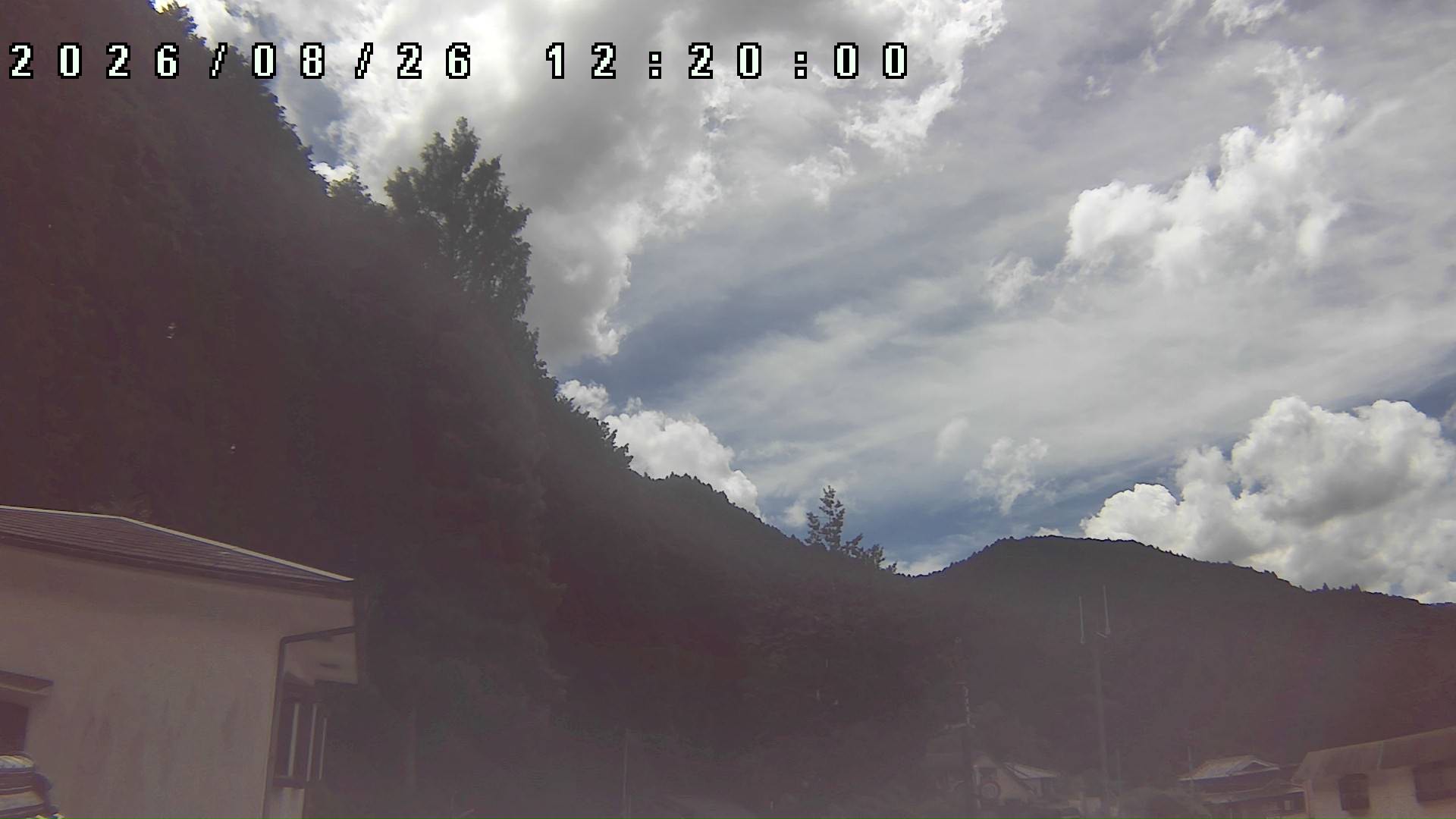 2026年8月26日 12:20ごろの金剛山登山口周辺の空