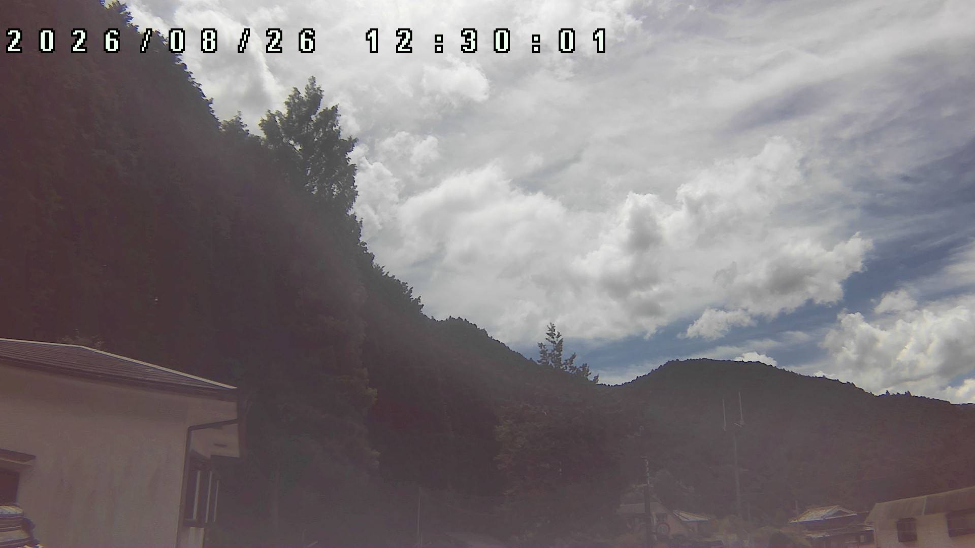 2026年8月26日 12:30ごろの金剛山登山口周辺の空