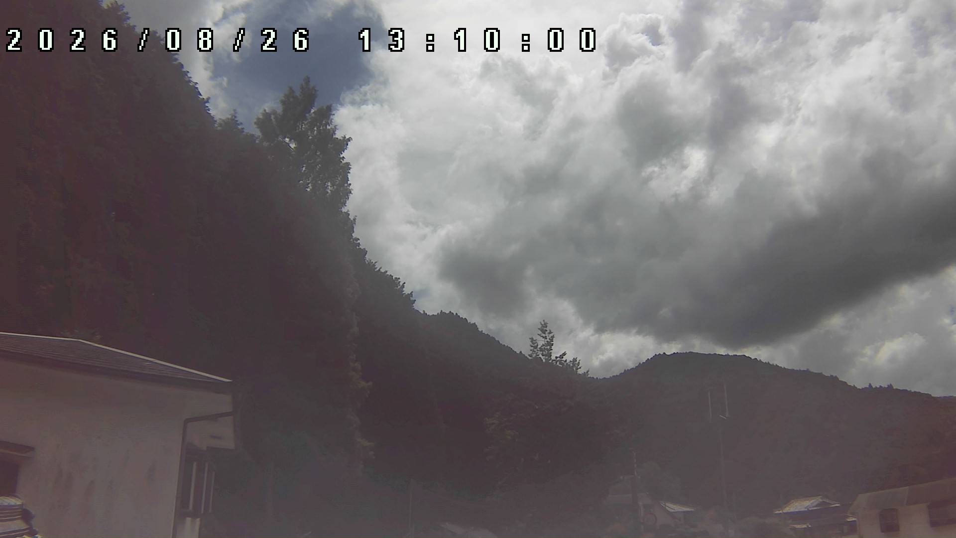 2026年8月26日 13:10ごろの金剛山登山口周辺の空