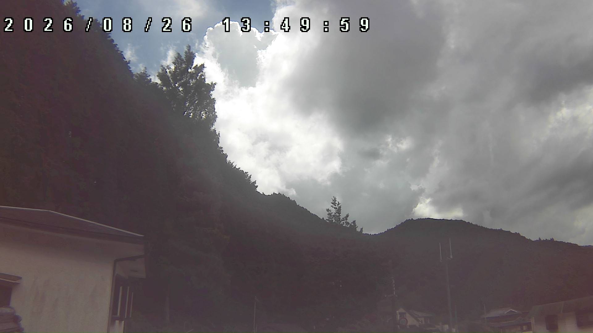 2026年8月26日 13:50ごろの金剛山登山口周辺の空