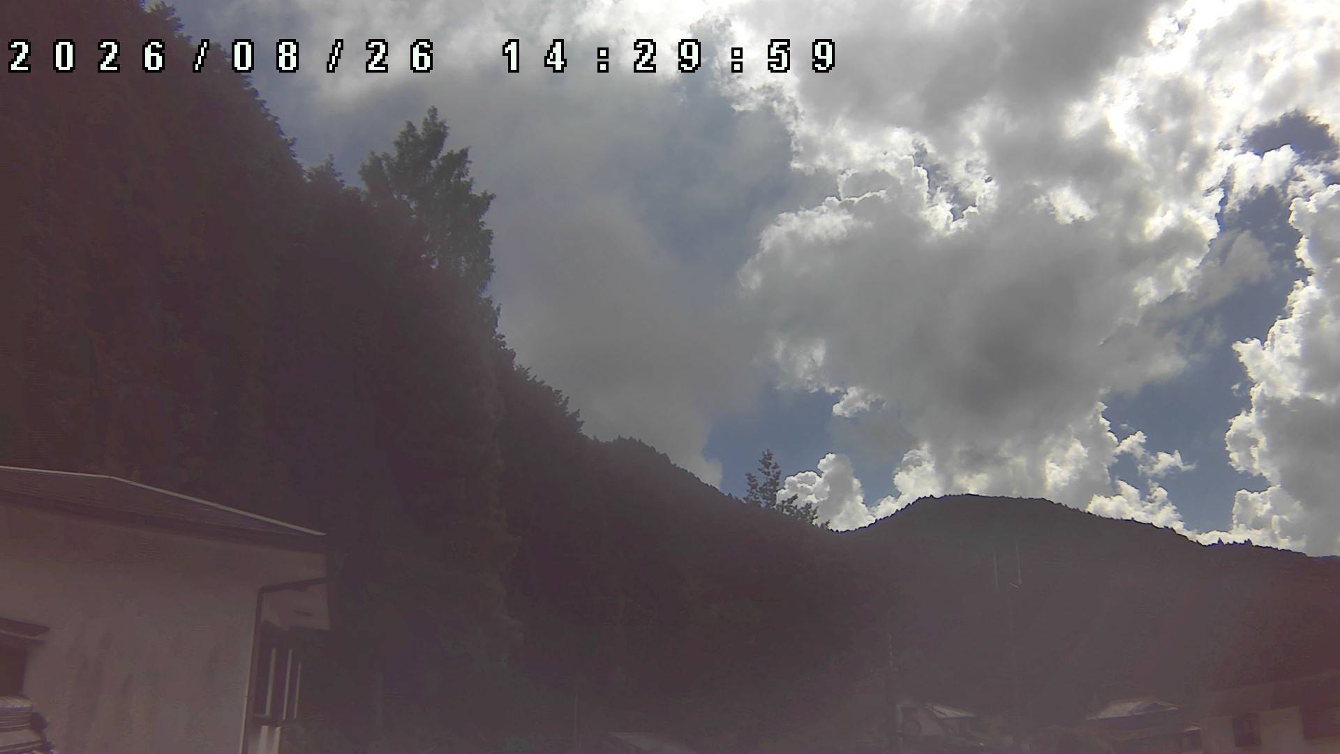 2026年8月26日 14:30ごろの金剛山登山口周辺の空