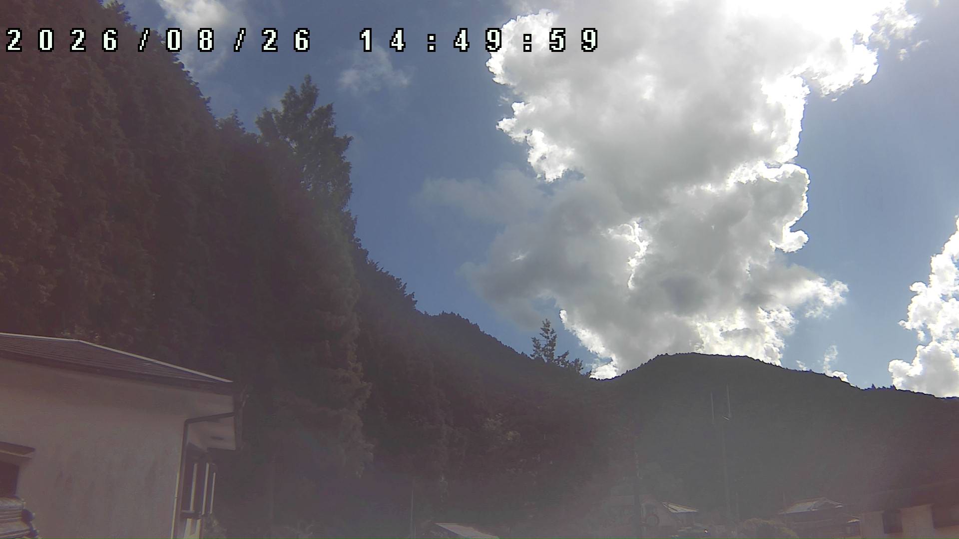 2026年8月26日 14:50ごろの金剛山登山口周辺の空