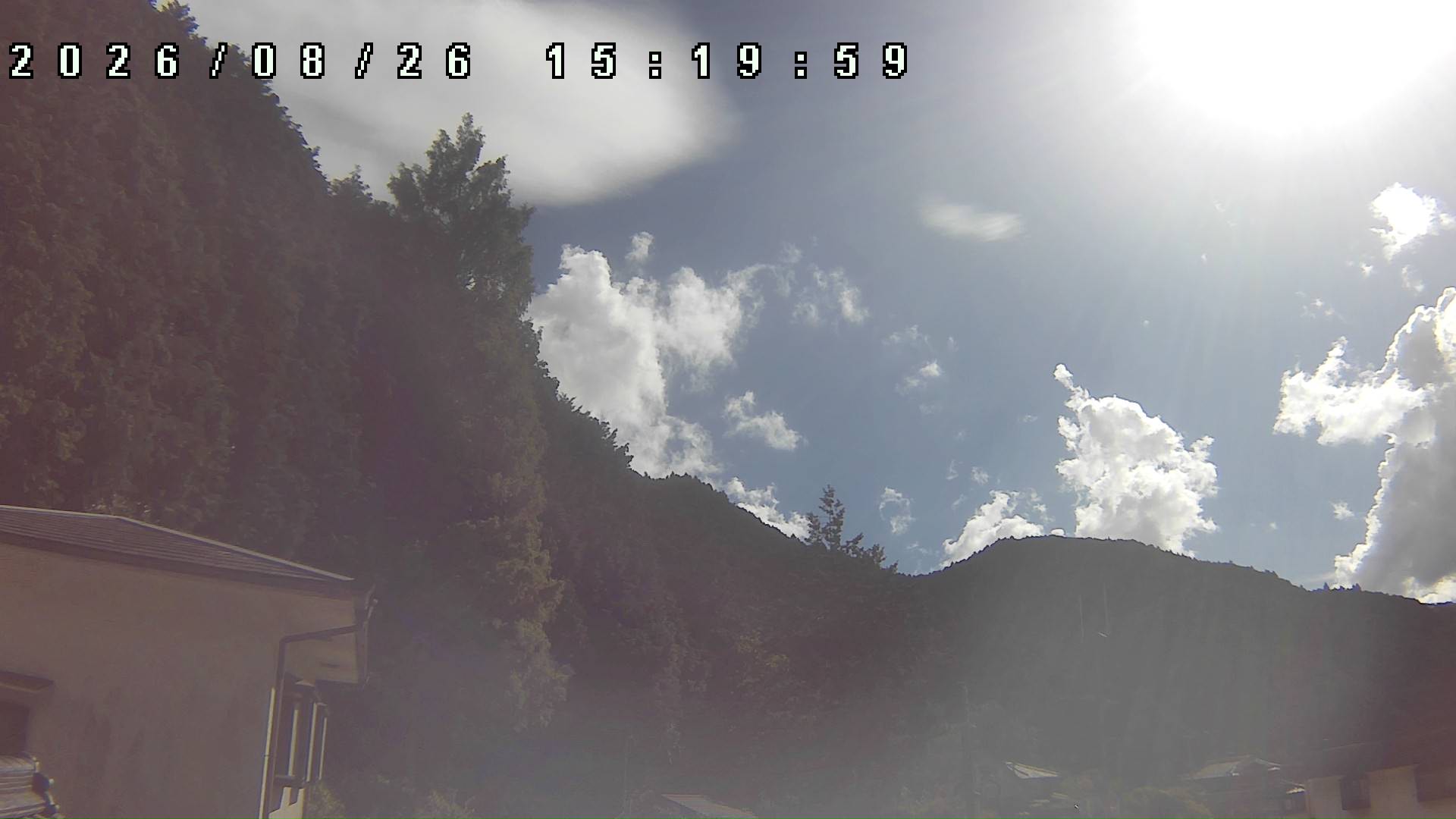 2026年8月26日 15:20ごろの金剛山登山口周辺の空