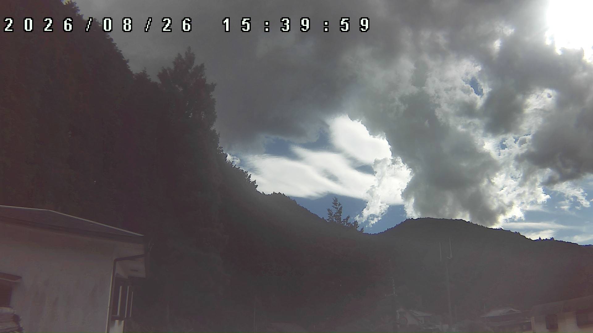 2026年8月26日 15:40ごろの金剛山登山口周辺の空