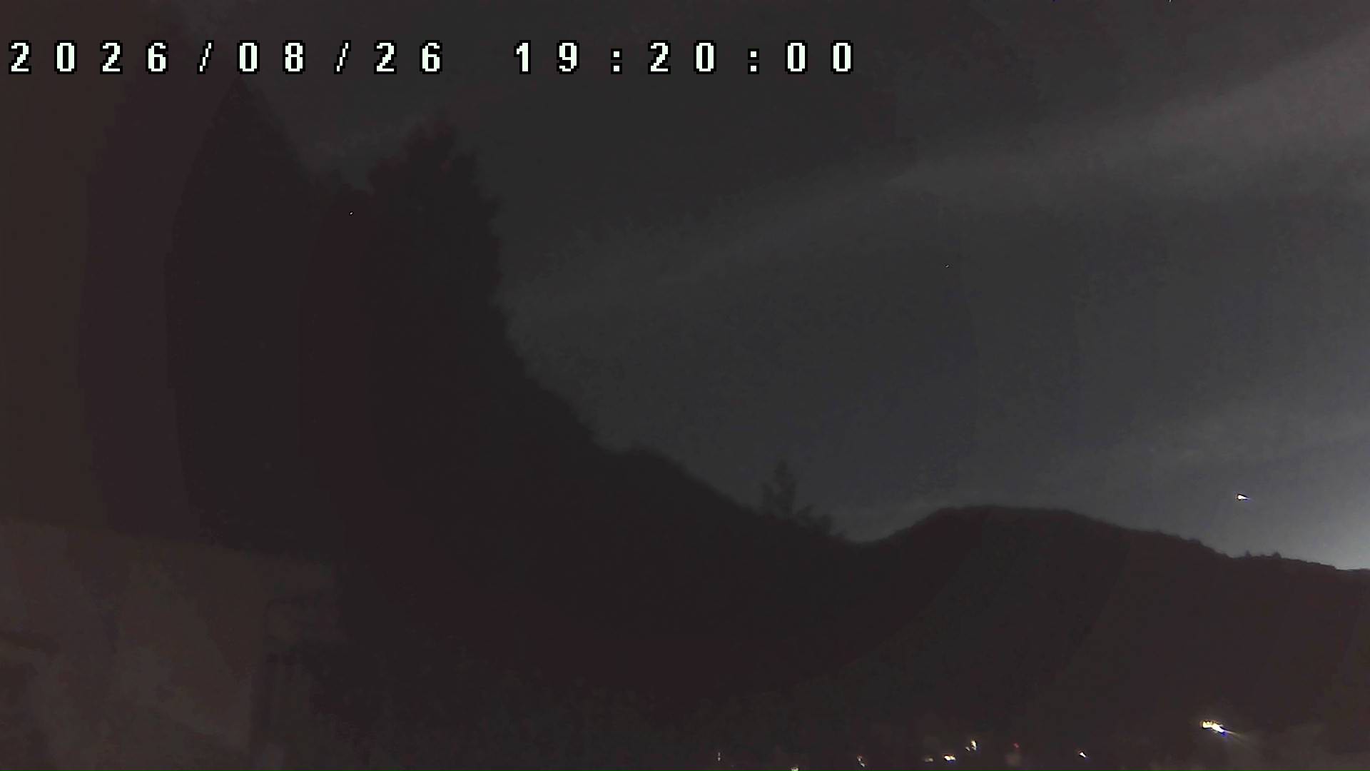 2026年8月26日 19:20ごろの金剛山登山口周辺の空