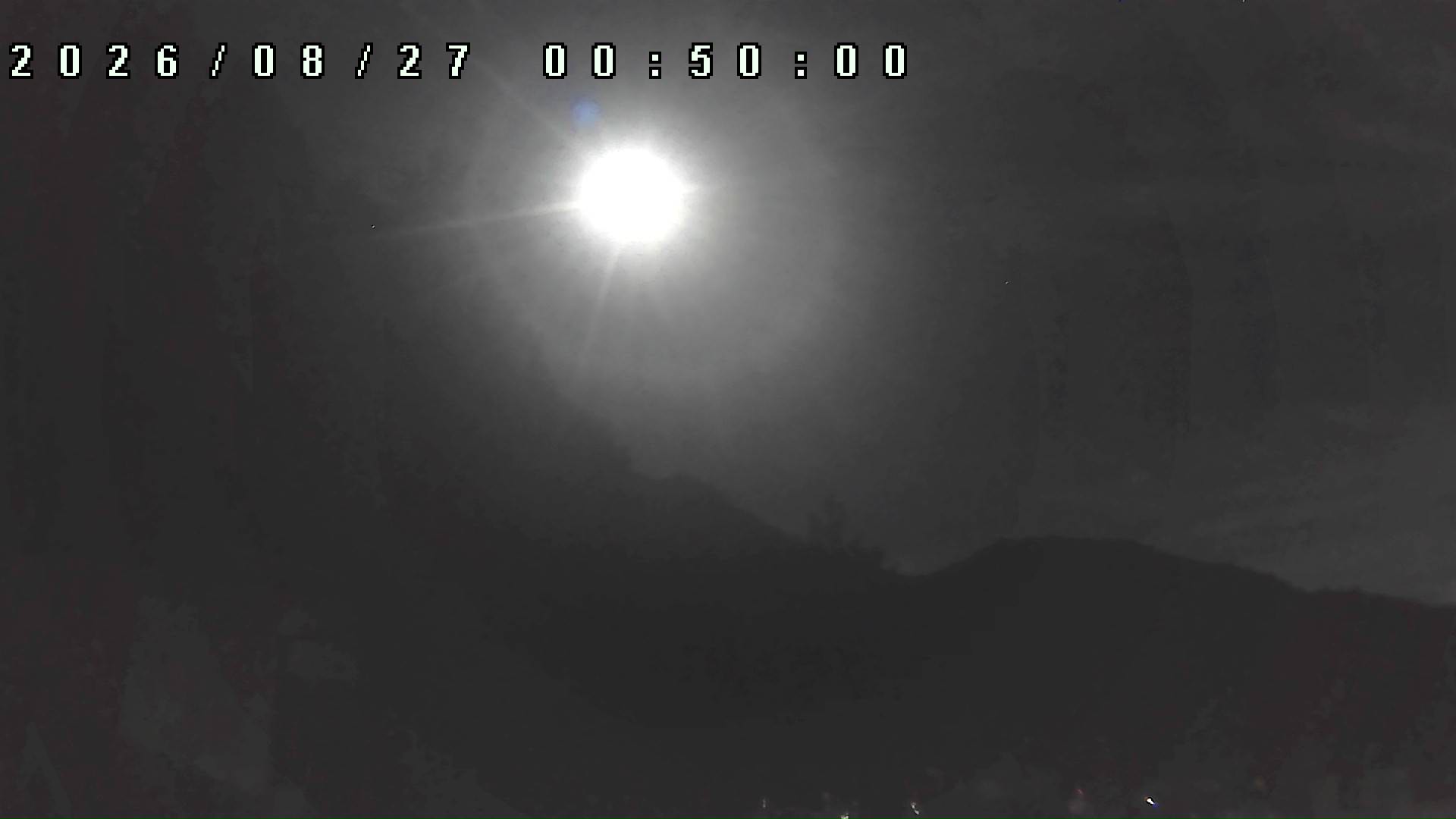 2026年8月27日 00:50ごろの金剛山登山口周辺の空