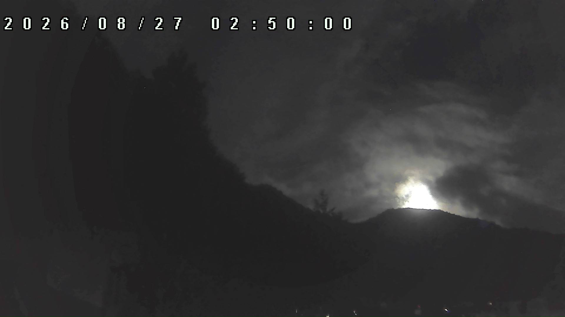 2026年8月27日 02:50ごろの金剛山登山口周辺の空