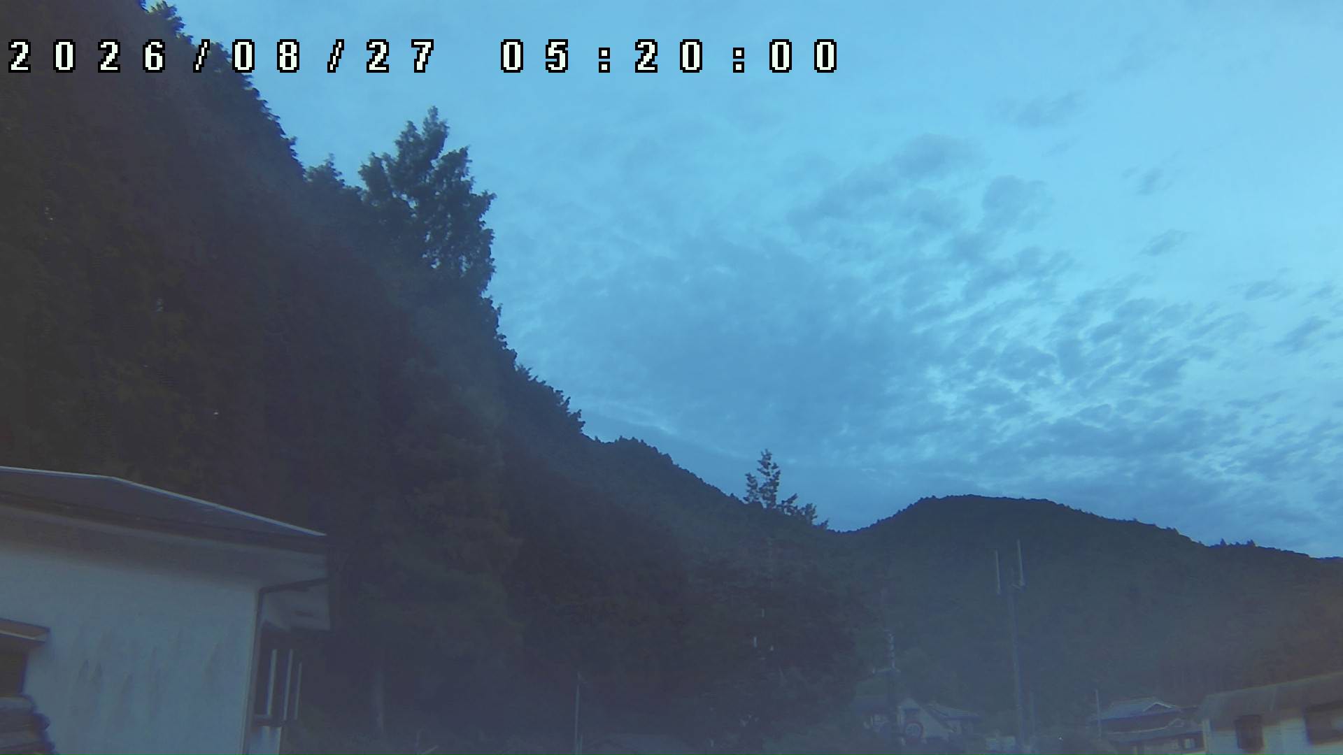 2026年8月27日 05:20ごろの金剛山登山口周辺の空