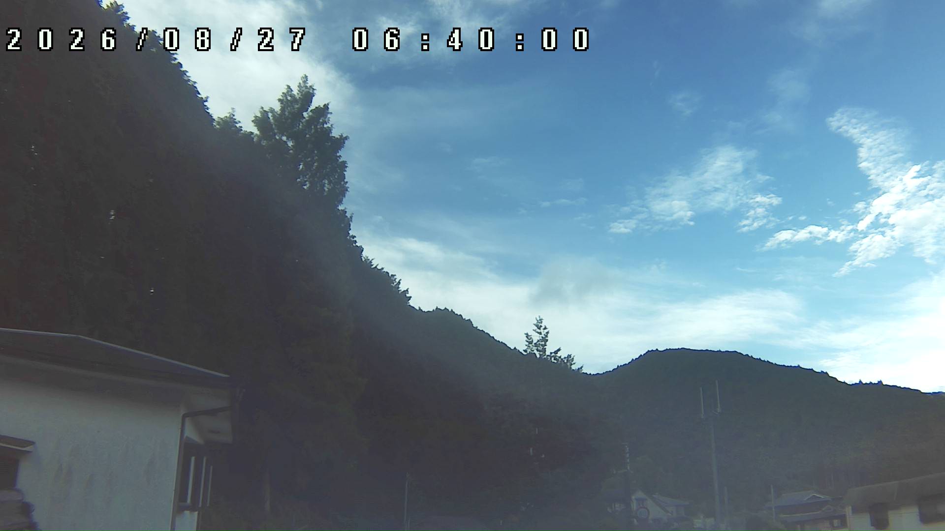 2026年8月27日 06:40ごろの金剛山登山口周辺の空