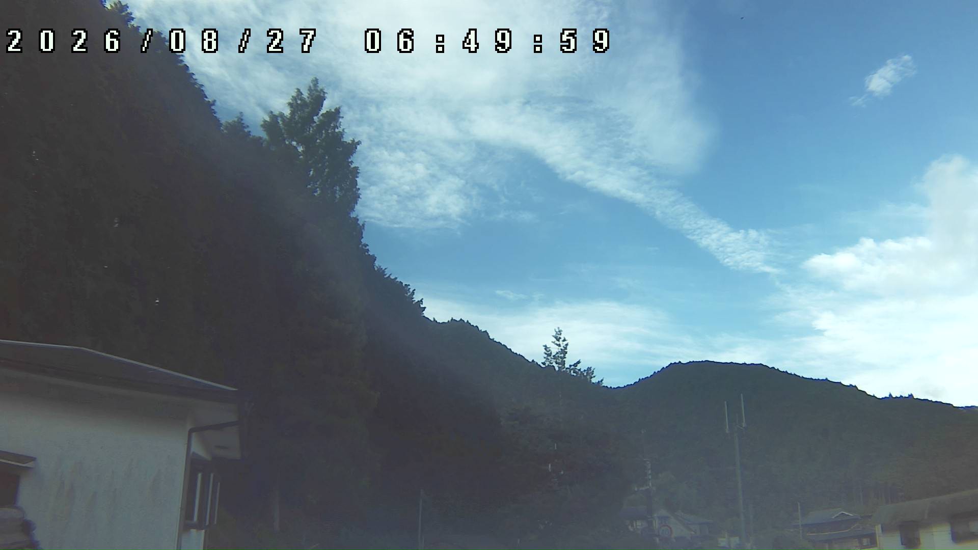 2026年8月27日 06:50ごろの金剛山登山口周辺の空