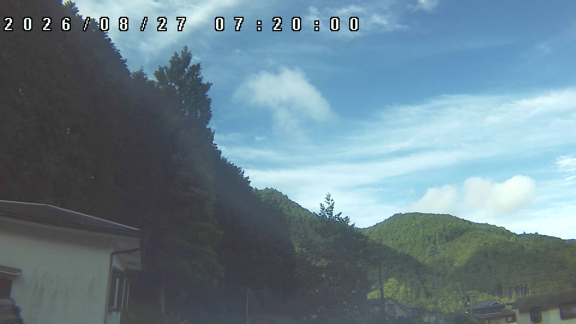 2026年8月27日 07:20ごろの金剛山登山口周辺の空