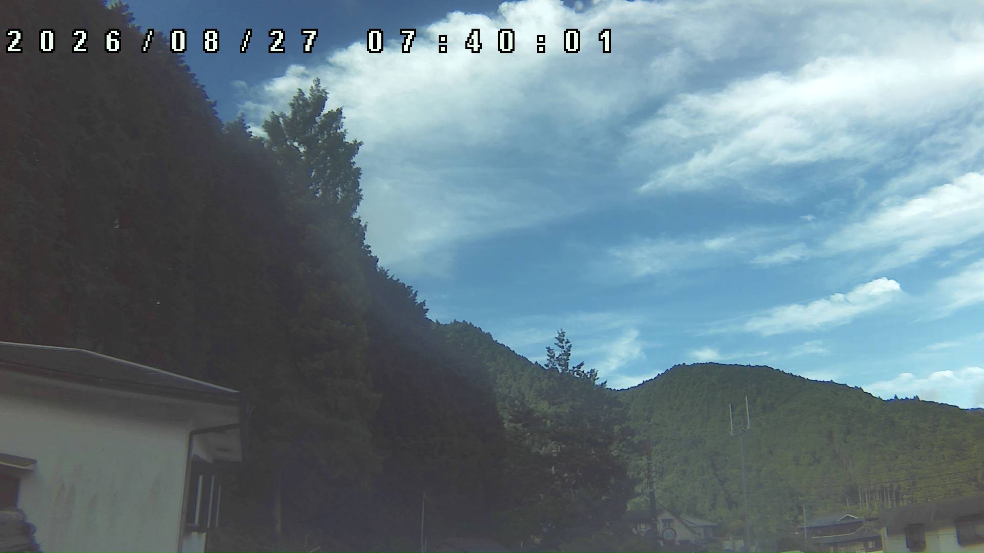 2026年8月27日 07:40ごろの金剛山登山口周辺の空