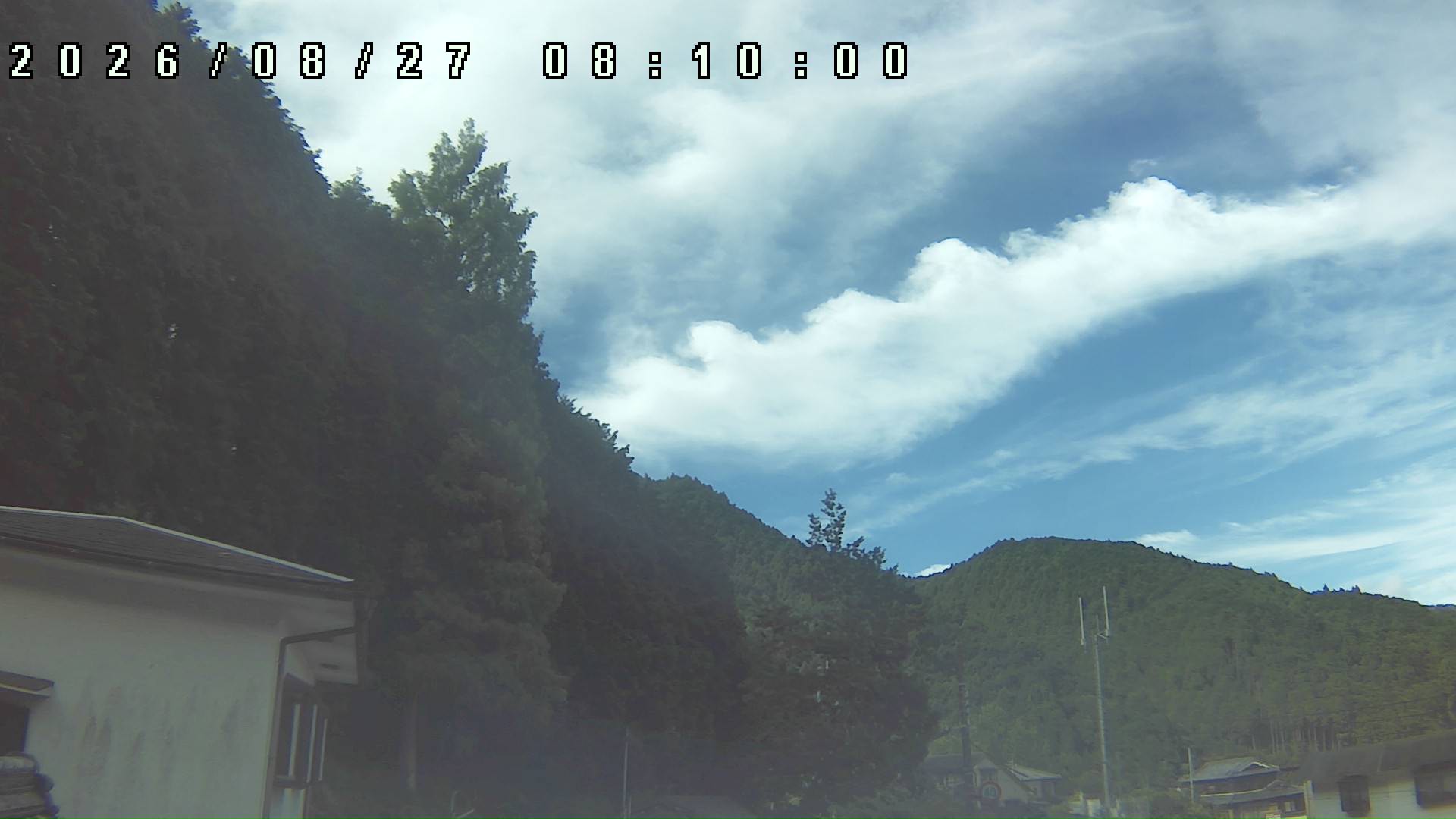 2026年8月27日 08:10ごろの金剛山登山口周辺の空