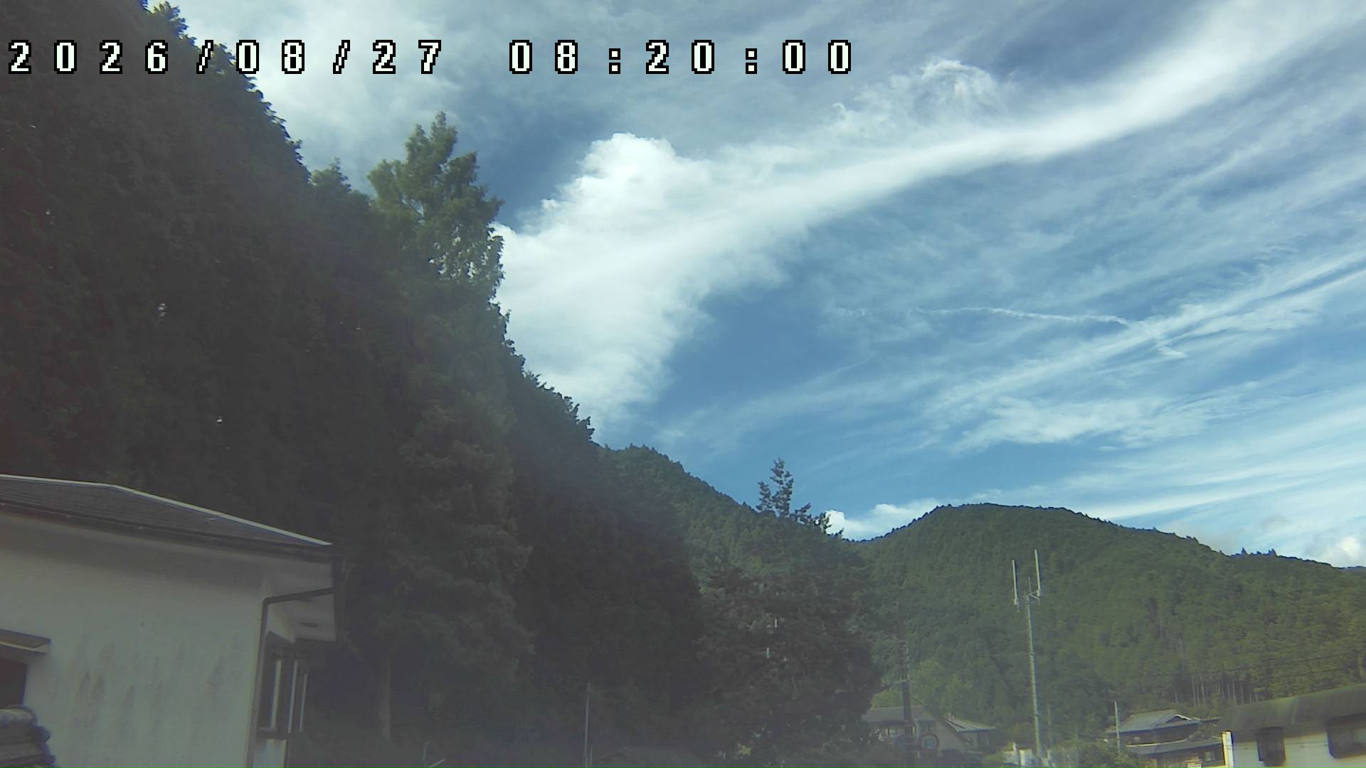 2026年8月27日 08:20ごろの金剛山登山口周辺の空