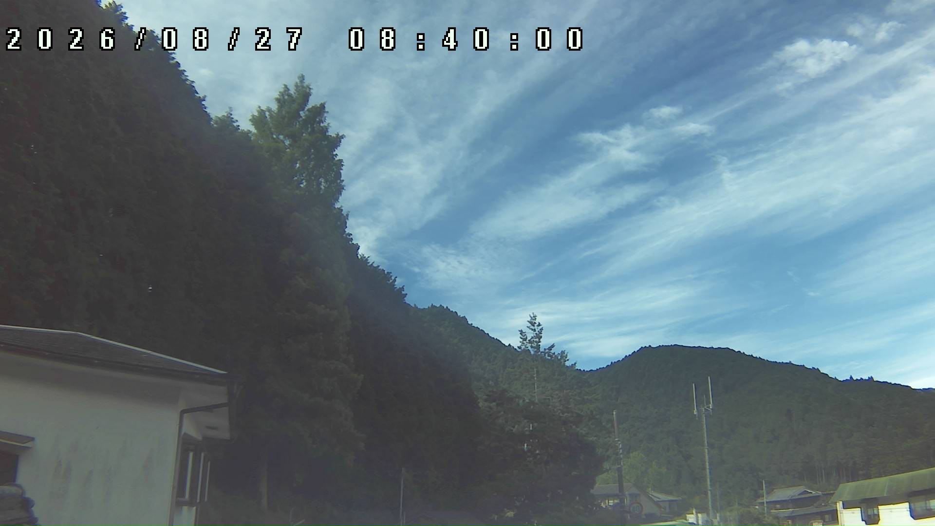 2026年8月27日 08:40ごろの金剛山登山口周辺の空