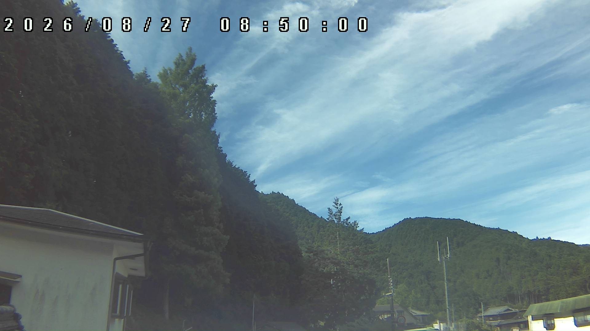 2026年8月27日 08:50ごろの金剛山登山口周辺の空
