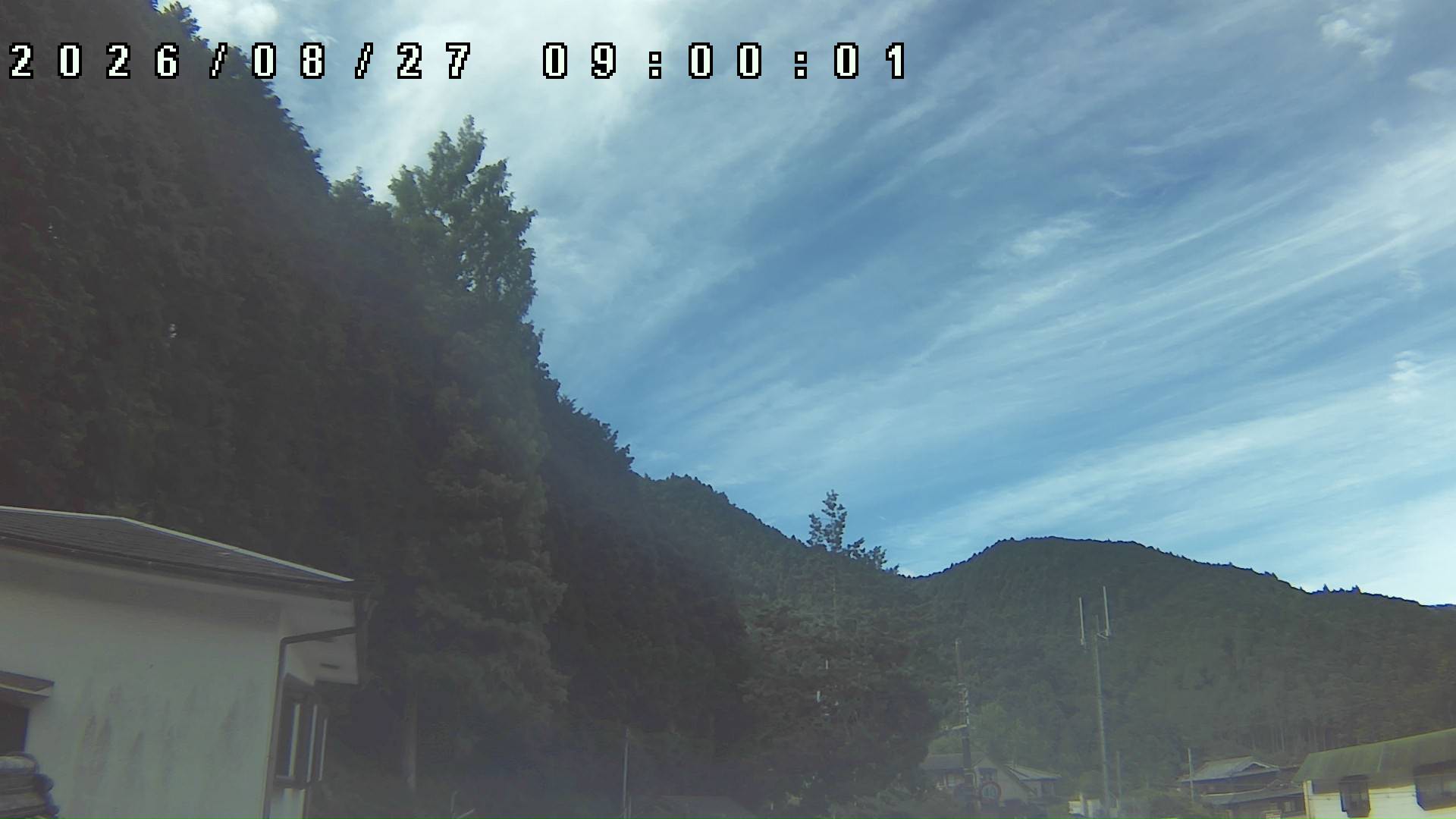 2026年8月27日 09:00ごろの金剛山登山口周辺の空