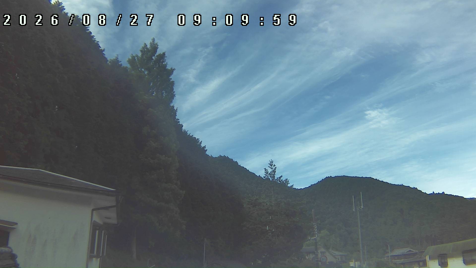 2026年8月27日 09:10ごろの金剛山登山口周辺の空