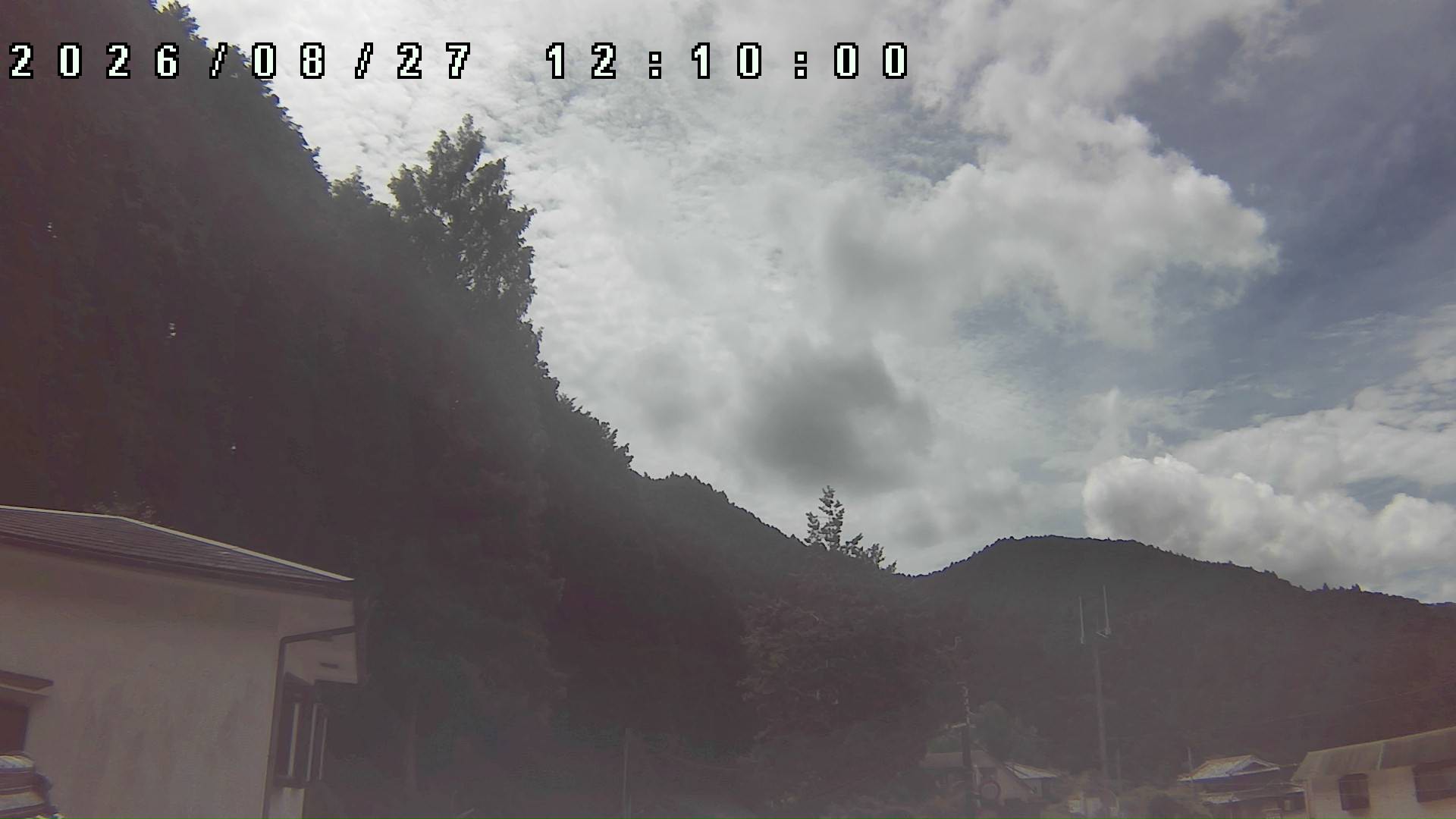 2026年8月27日 12:10ごろの金剛山登山口周辺の空