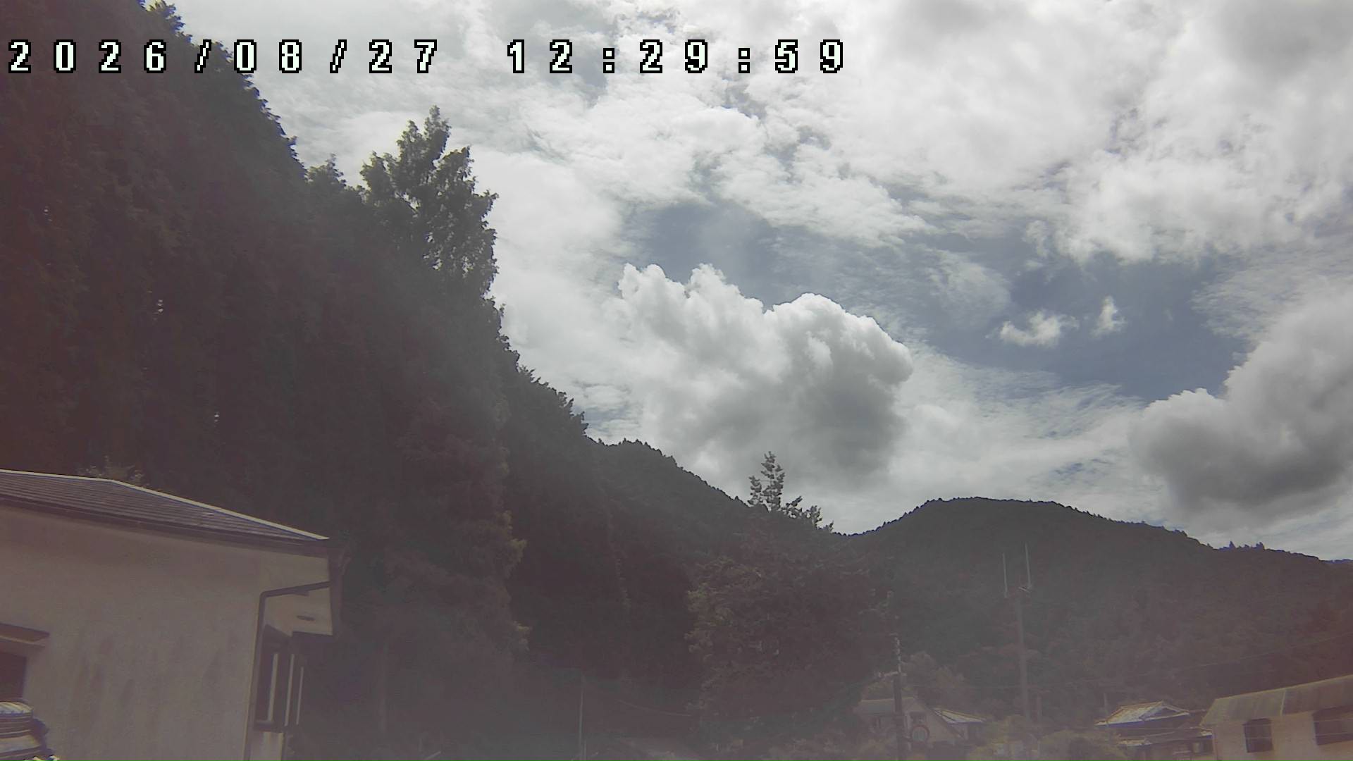 2026年8月27日 12:30ごろの金剛山登山口周辺の空
