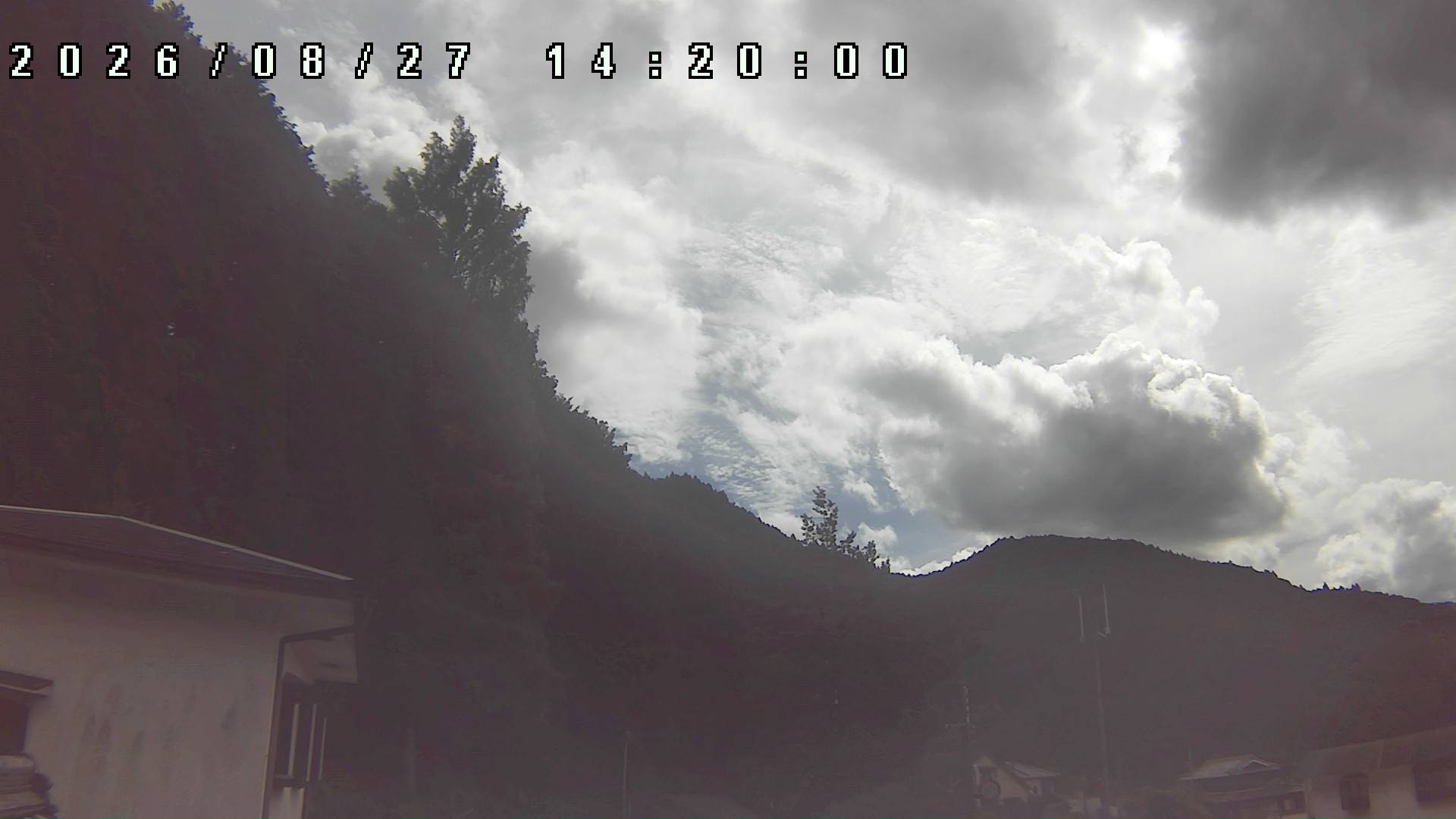 2026年8月27日 14:20ごろの金剛山登山口周辺の空