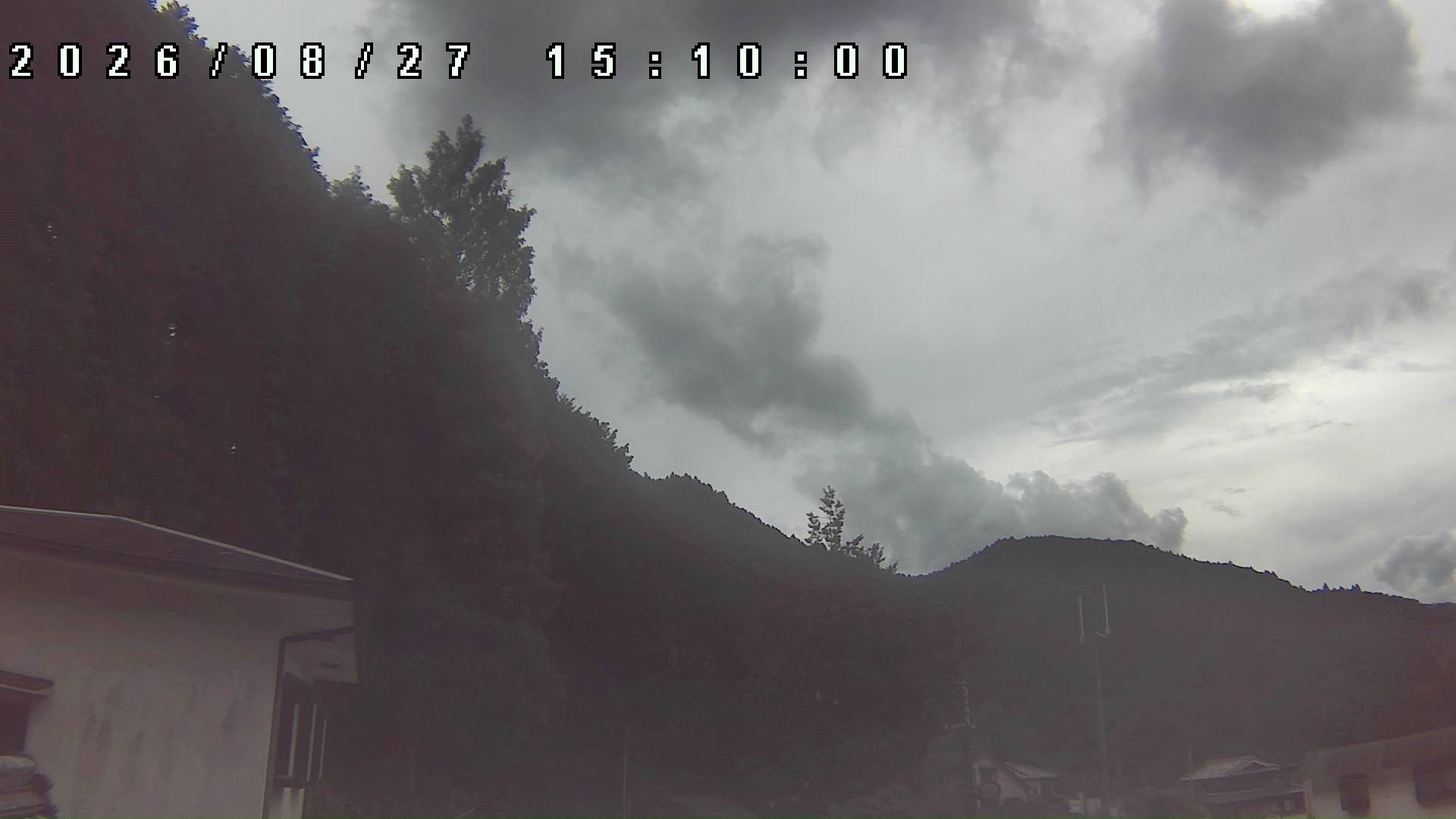 2026年8月27日 15:10ごろの金剛山登山口周辺の空