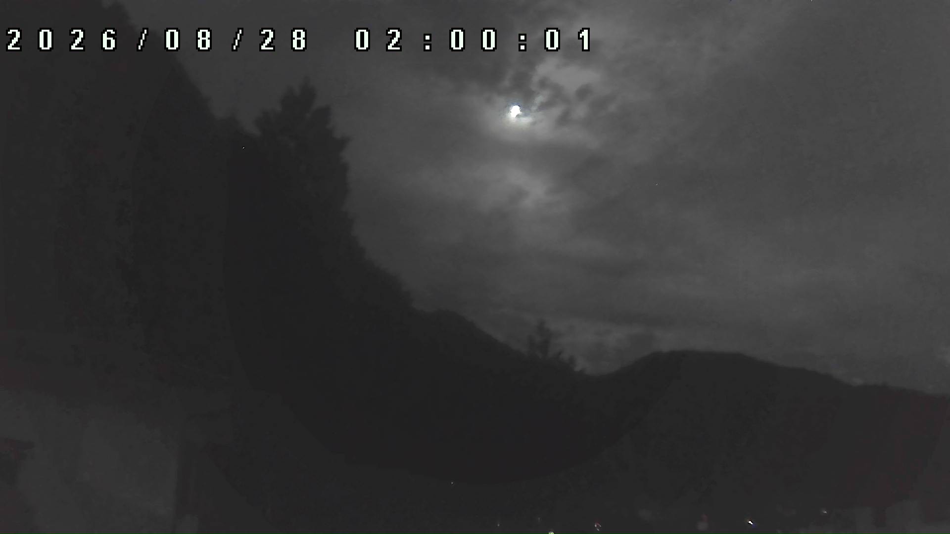 2026年8月28日 02:00ごろの金剛山登山口周辺の空