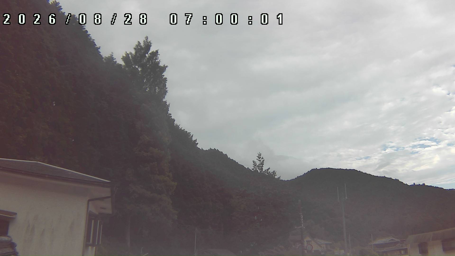 2026年8月28日 07:00ごろの金剛山登山口周辺の空