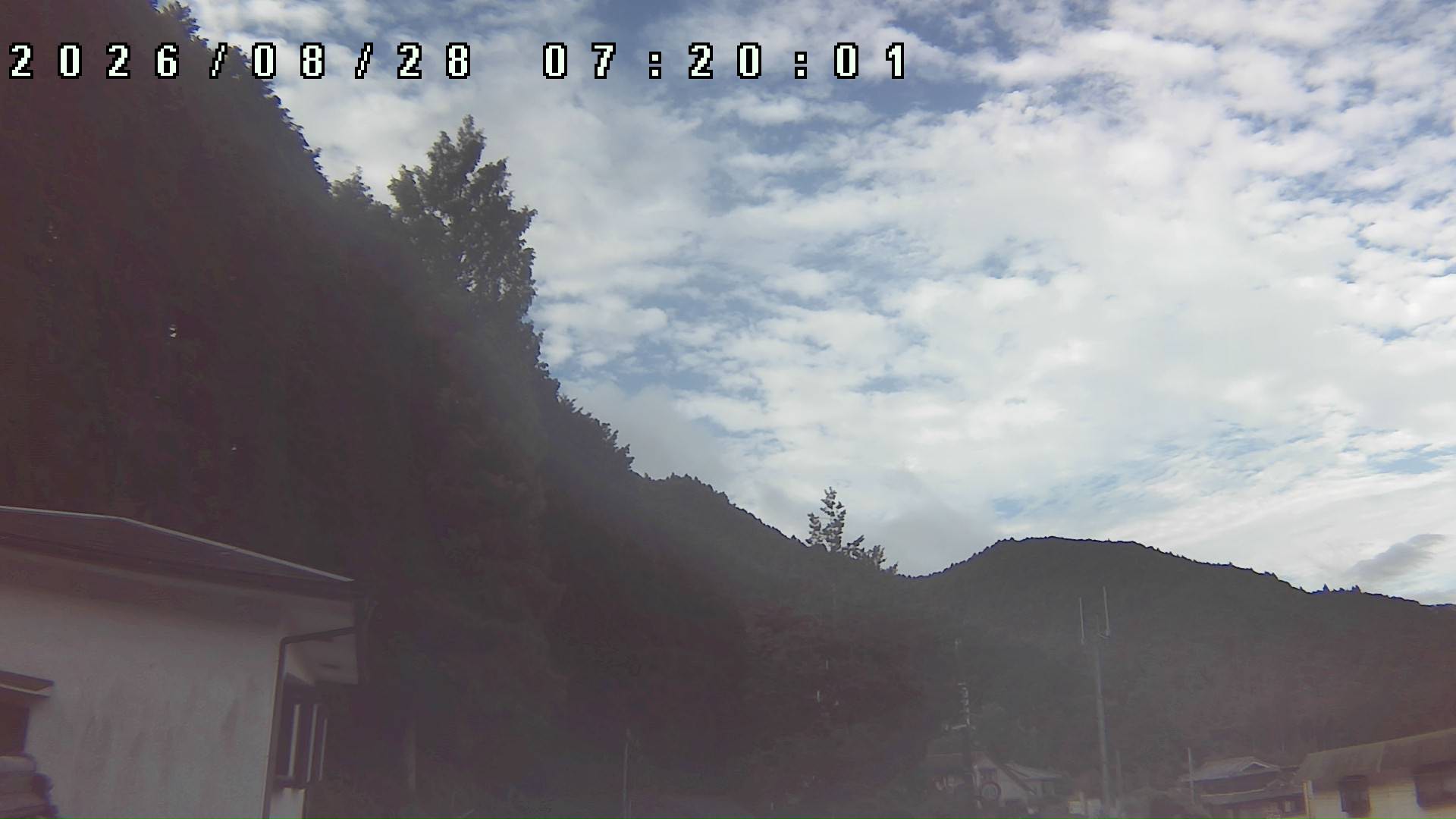 2026年8月28日 07:20ごろの金剛山登山口周辺の空