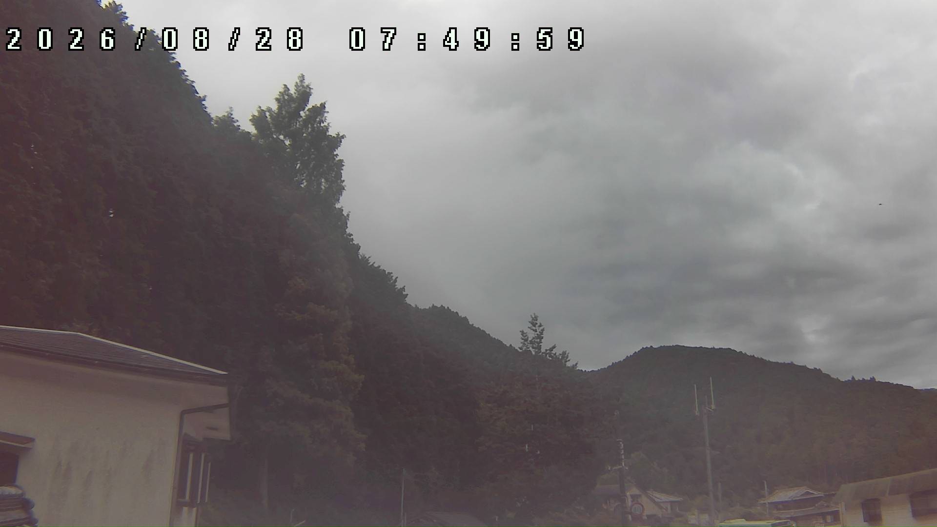 2026年8月28日 07:50ごろの金剛山登山口周辺の空