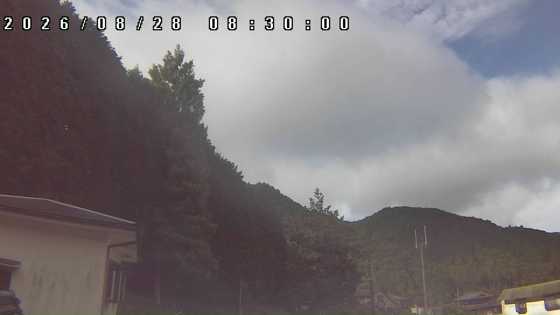 2026年8月28日 08:30ごろの金剛山登山口周辺の空