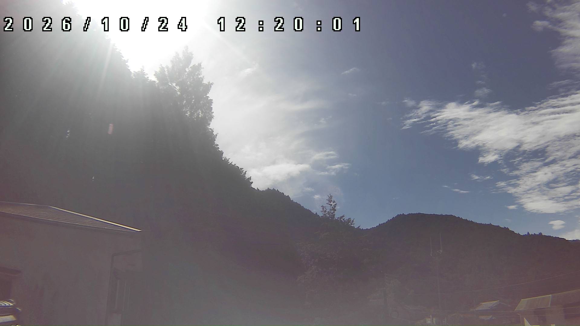 2026年10月24日 12:20ごろの金剛山登山口周辺の空