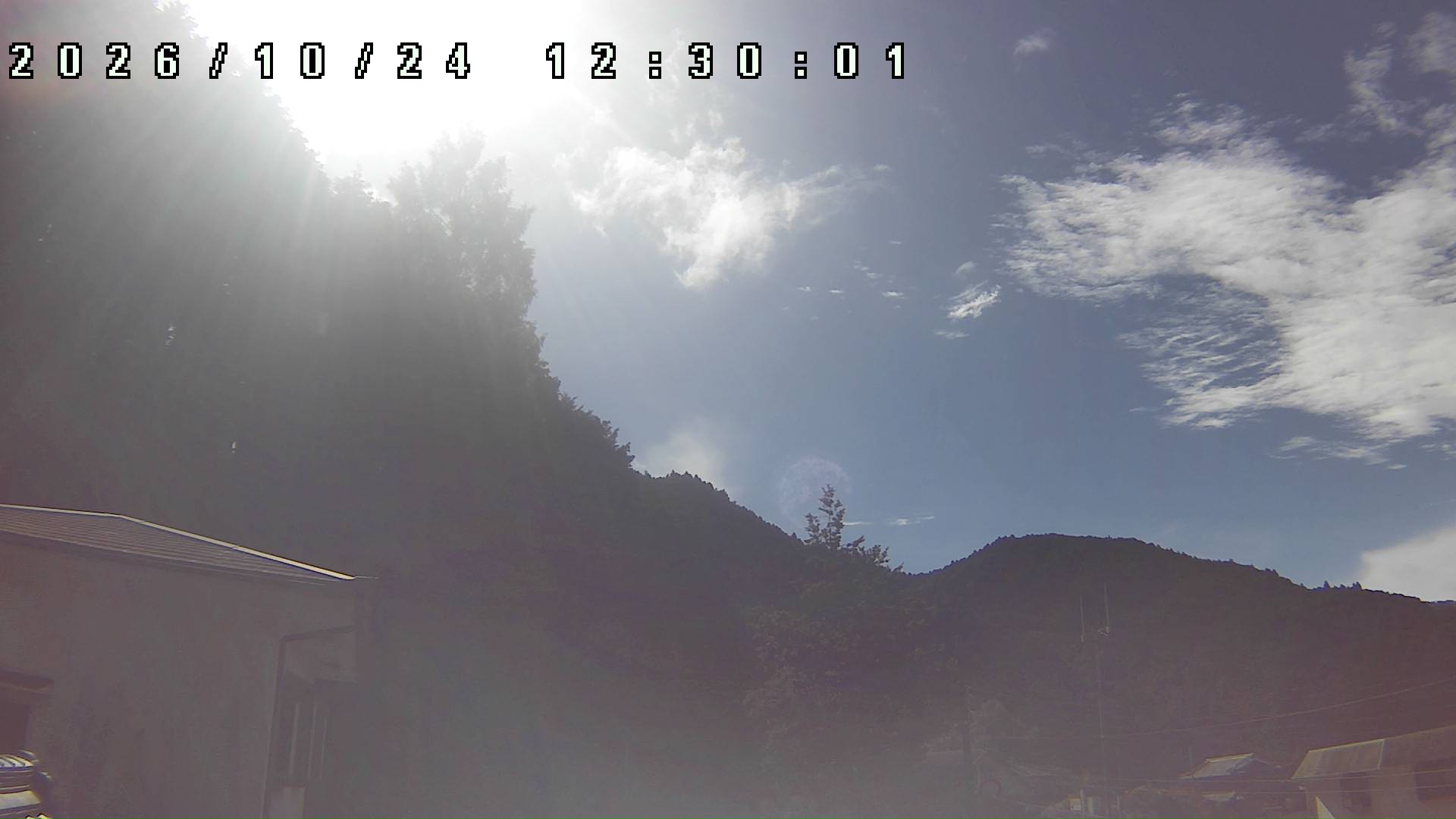 2026年10月24日 12:30ごろの金剛山登山口周辺の空