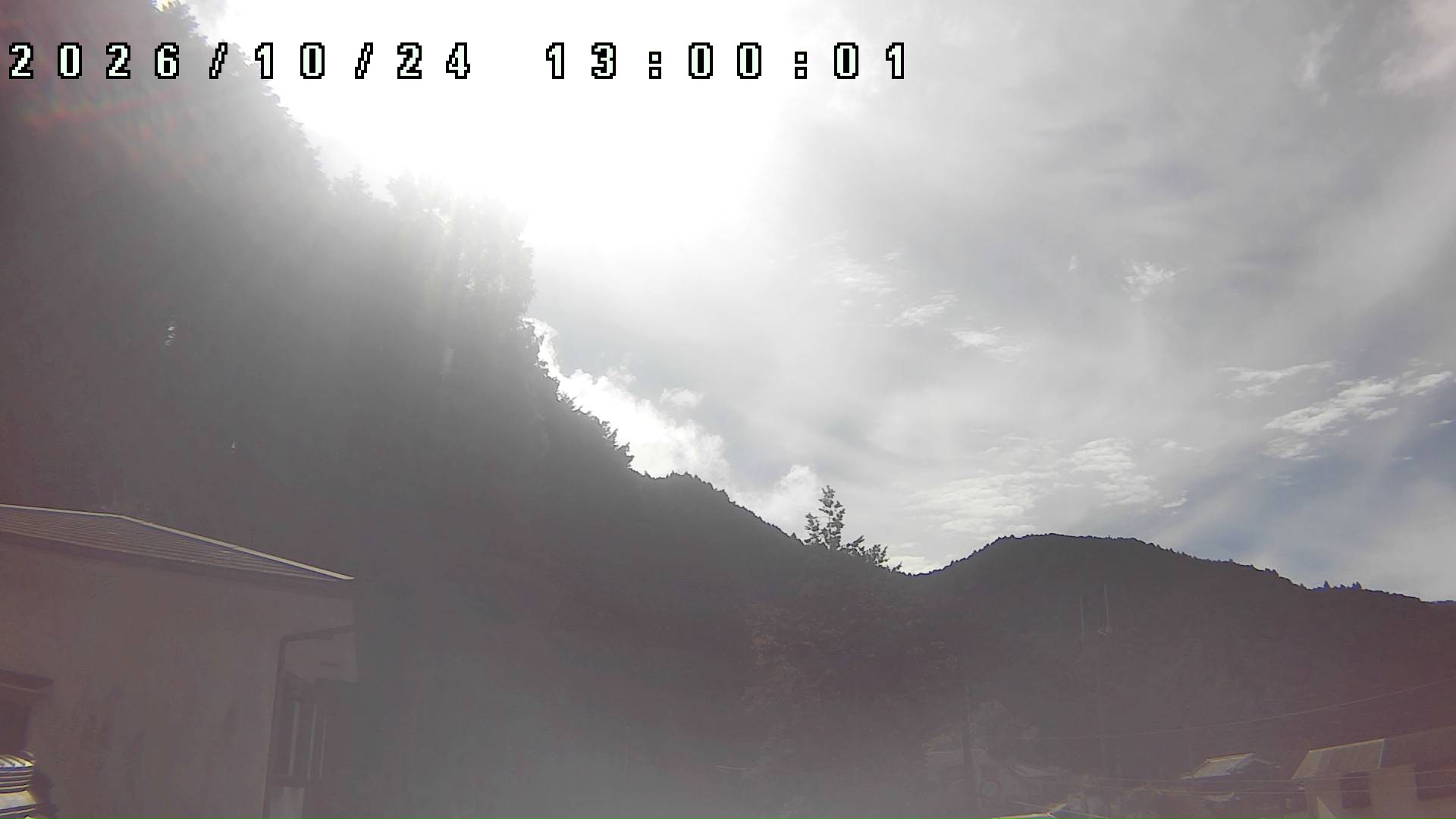 2026年10月24日 13:00ごろの金剛山登山口周辺の空