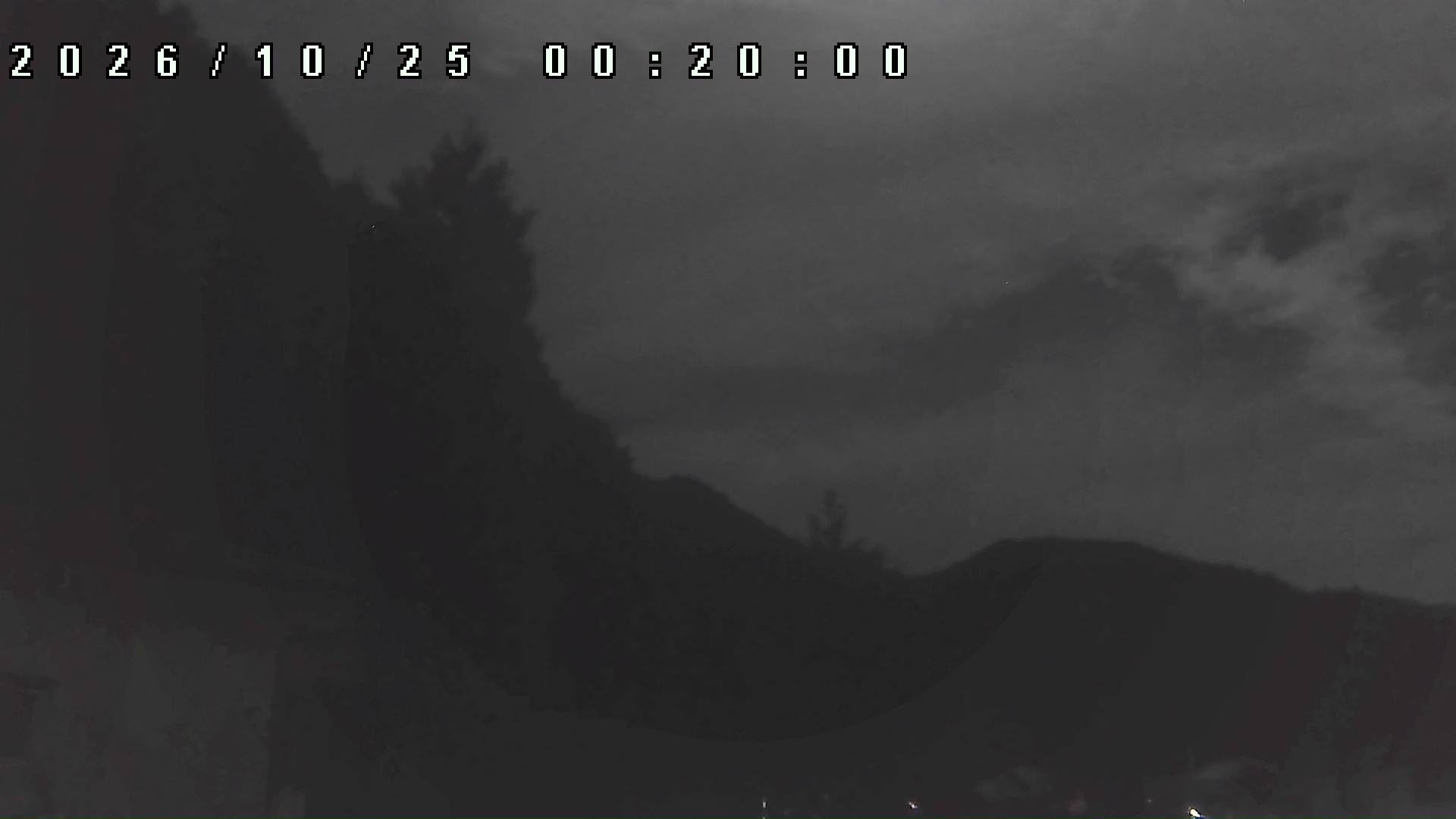2026年10月25日 00:20ごろの金剛山登山口周辺の空